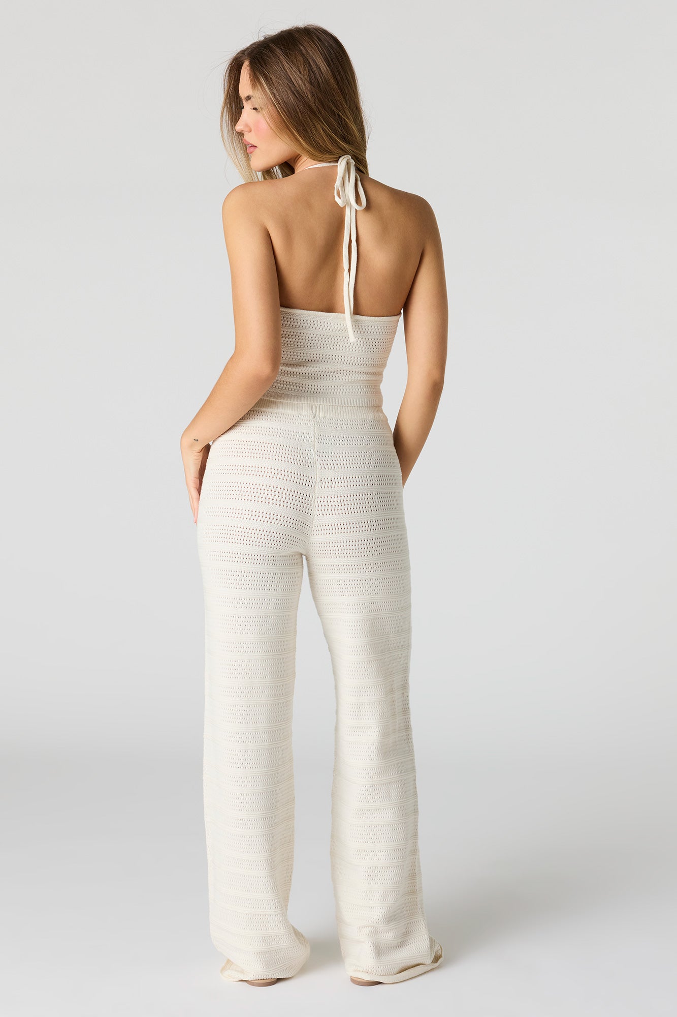 Crochet Halter Tank & Pant Set