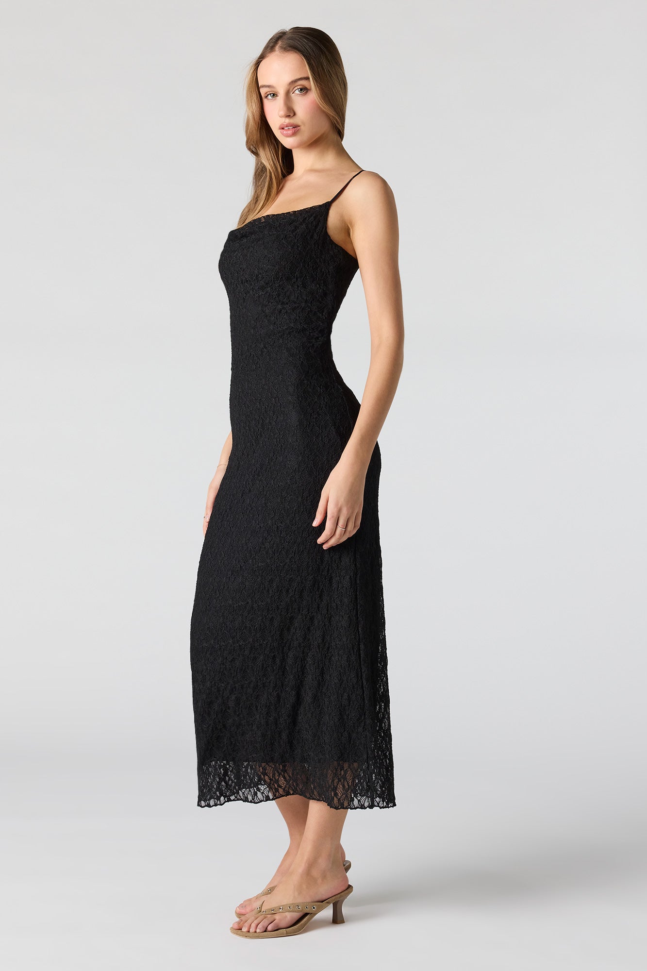 Braless Lace Maxi Dress