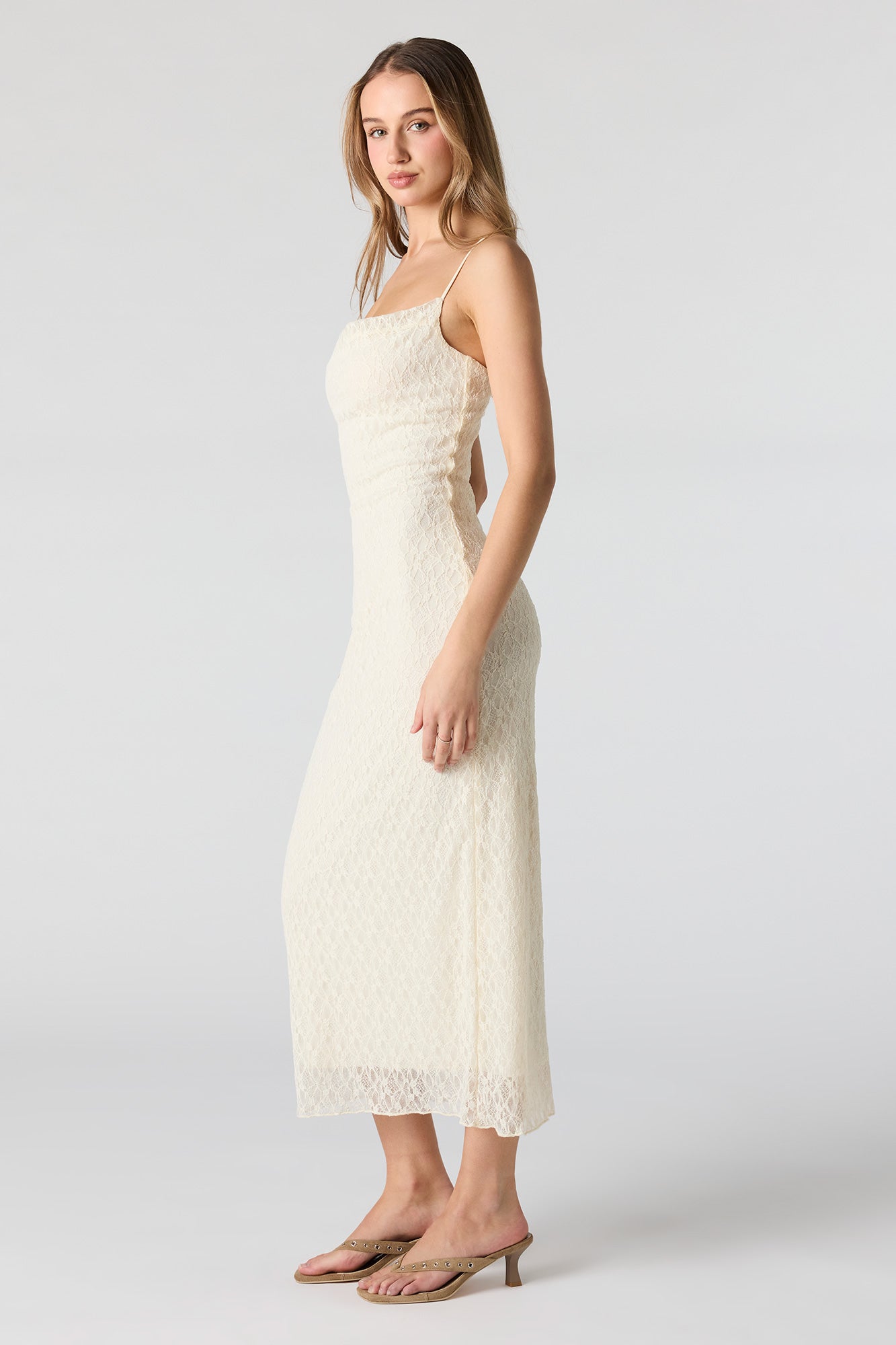 Braless Lace Maxi Dress