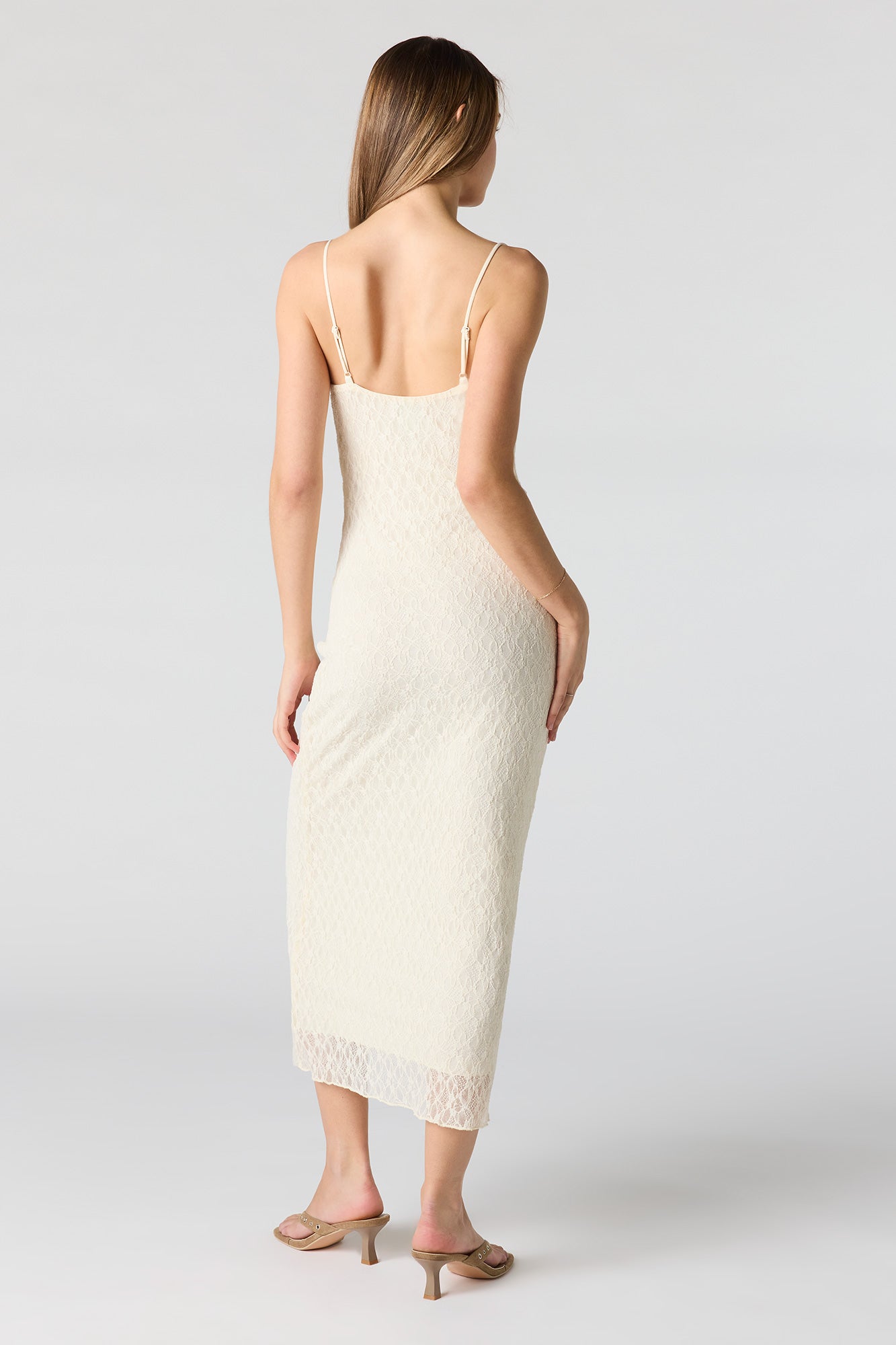 Braless Lace Maxi Dress