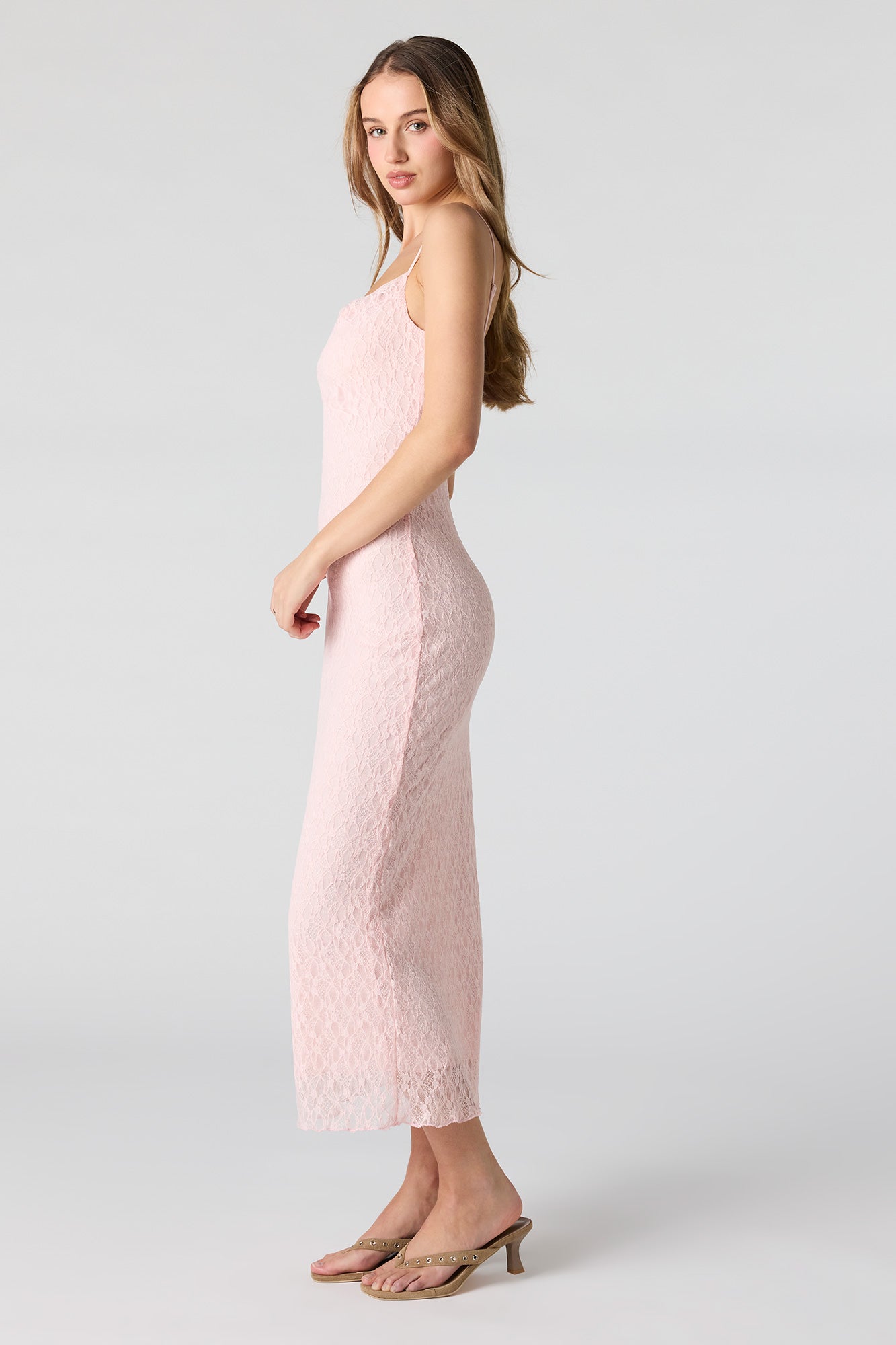 Braless Lace Maxi Dress