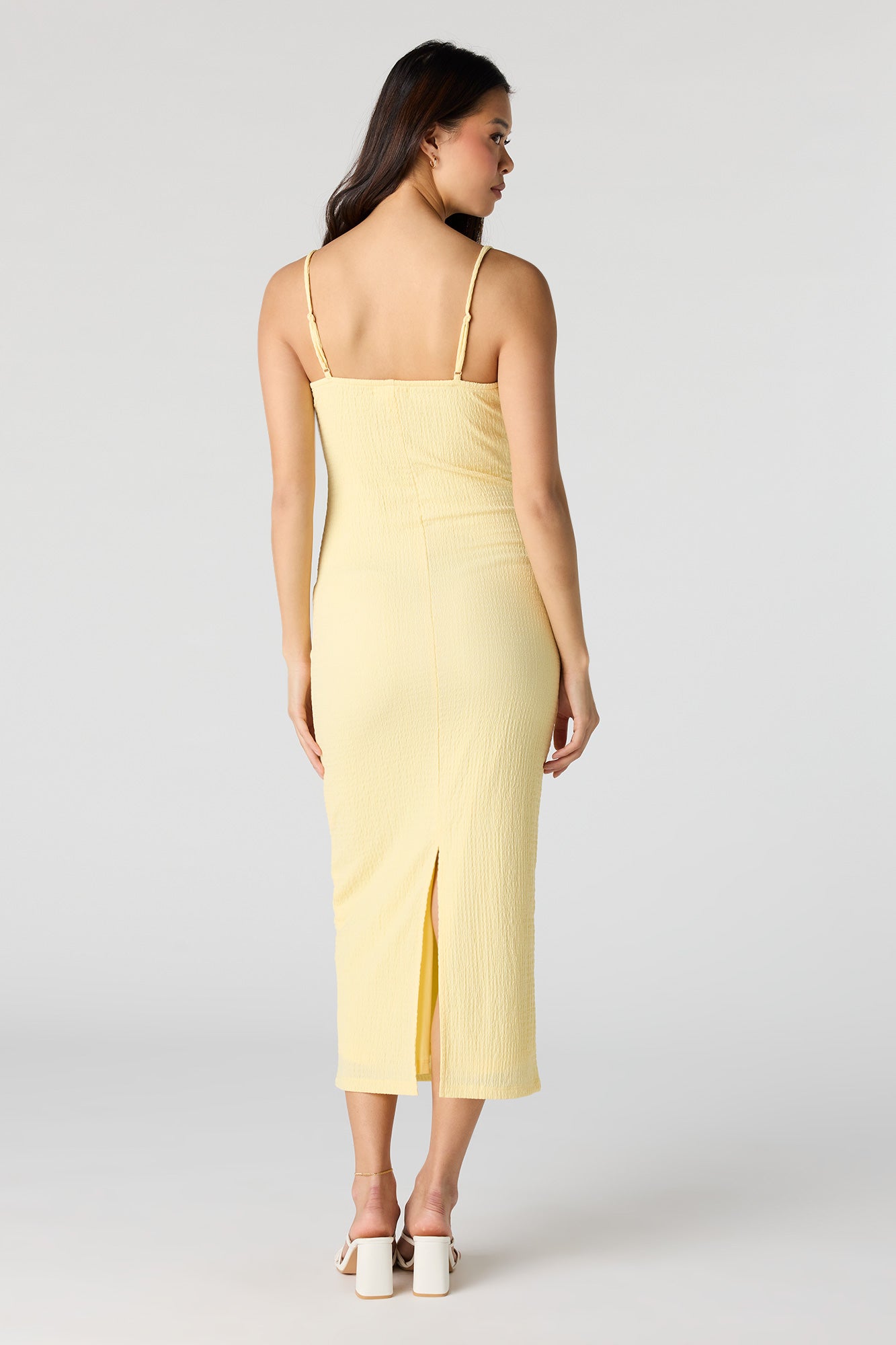 Braless Popcorn Midi Dress