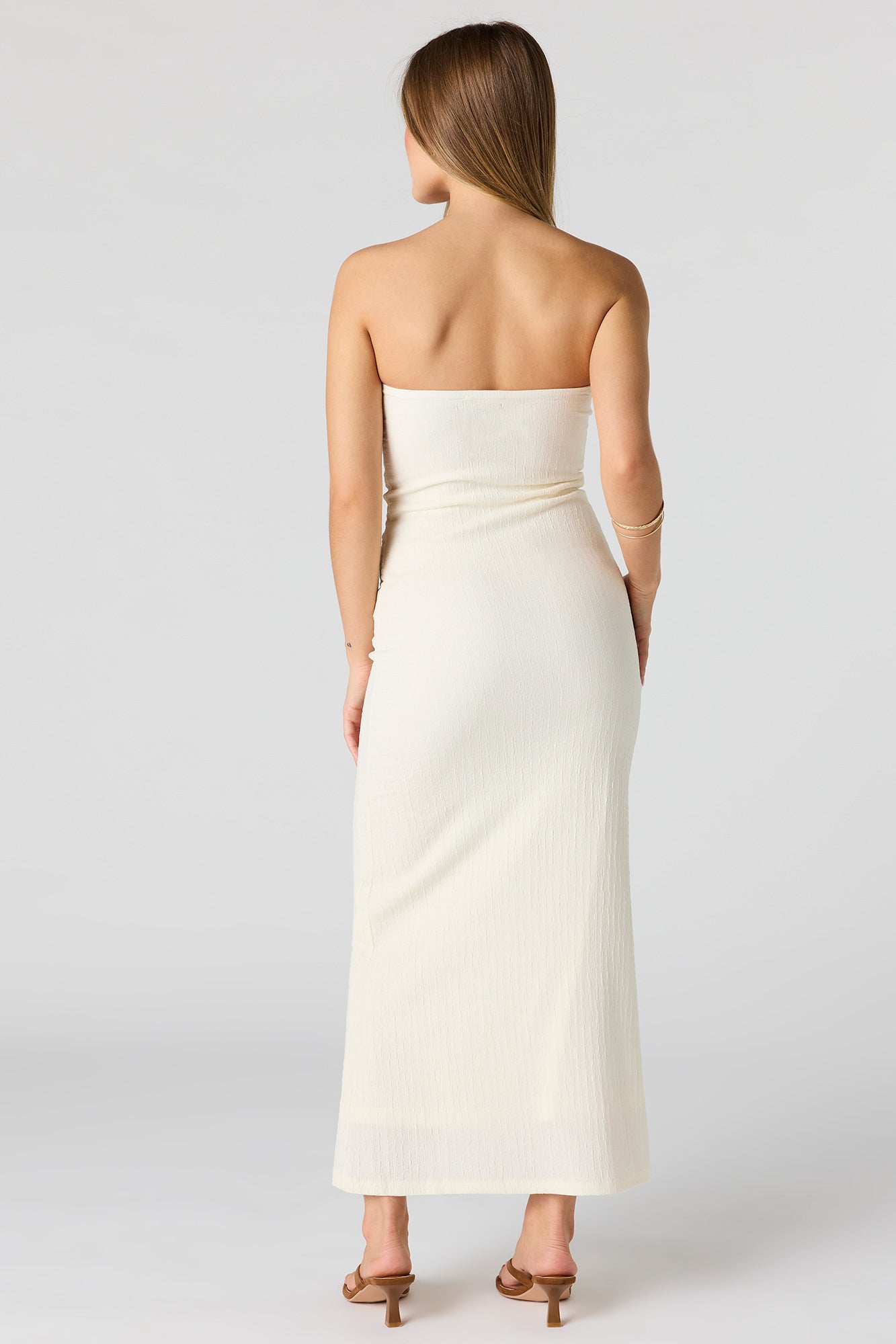 Braless Textured Tube Maxi Dress