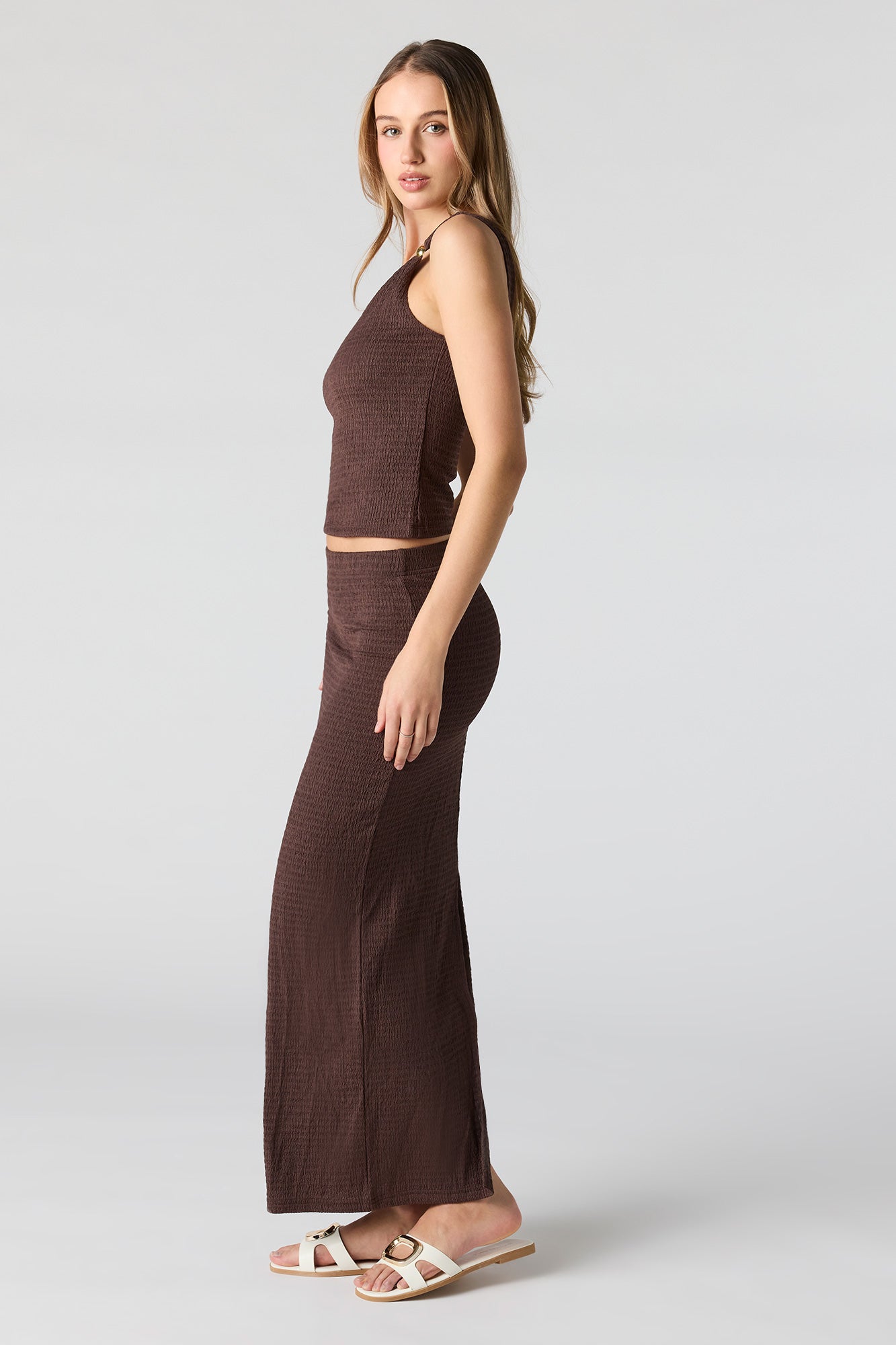 Textured Maxi Skirt