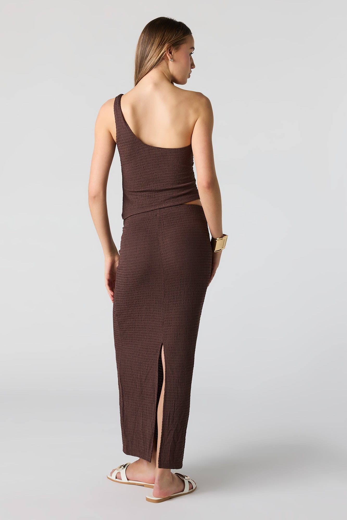 Textured Maxi Skirt