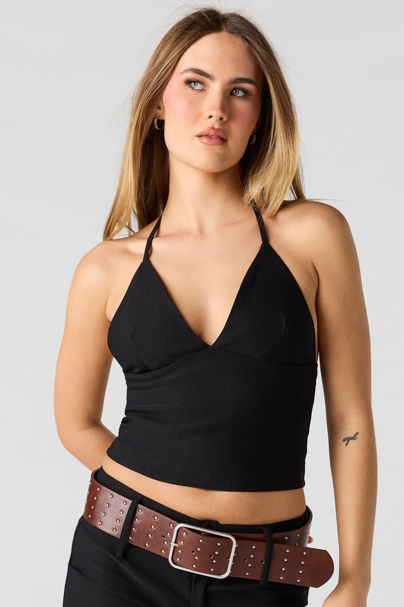 V-Neck Halter Top
