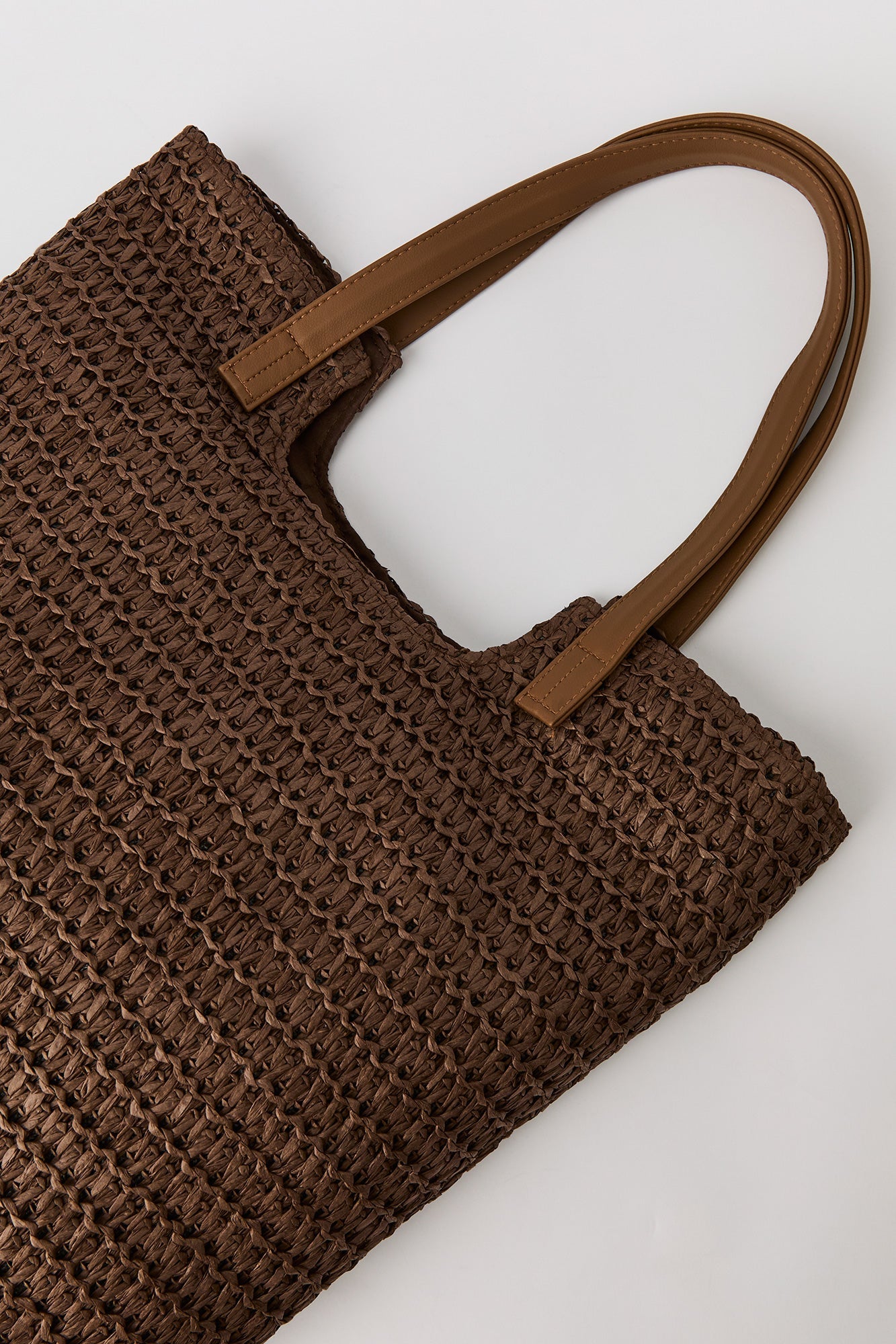 Straw Tote Bag with Keychain