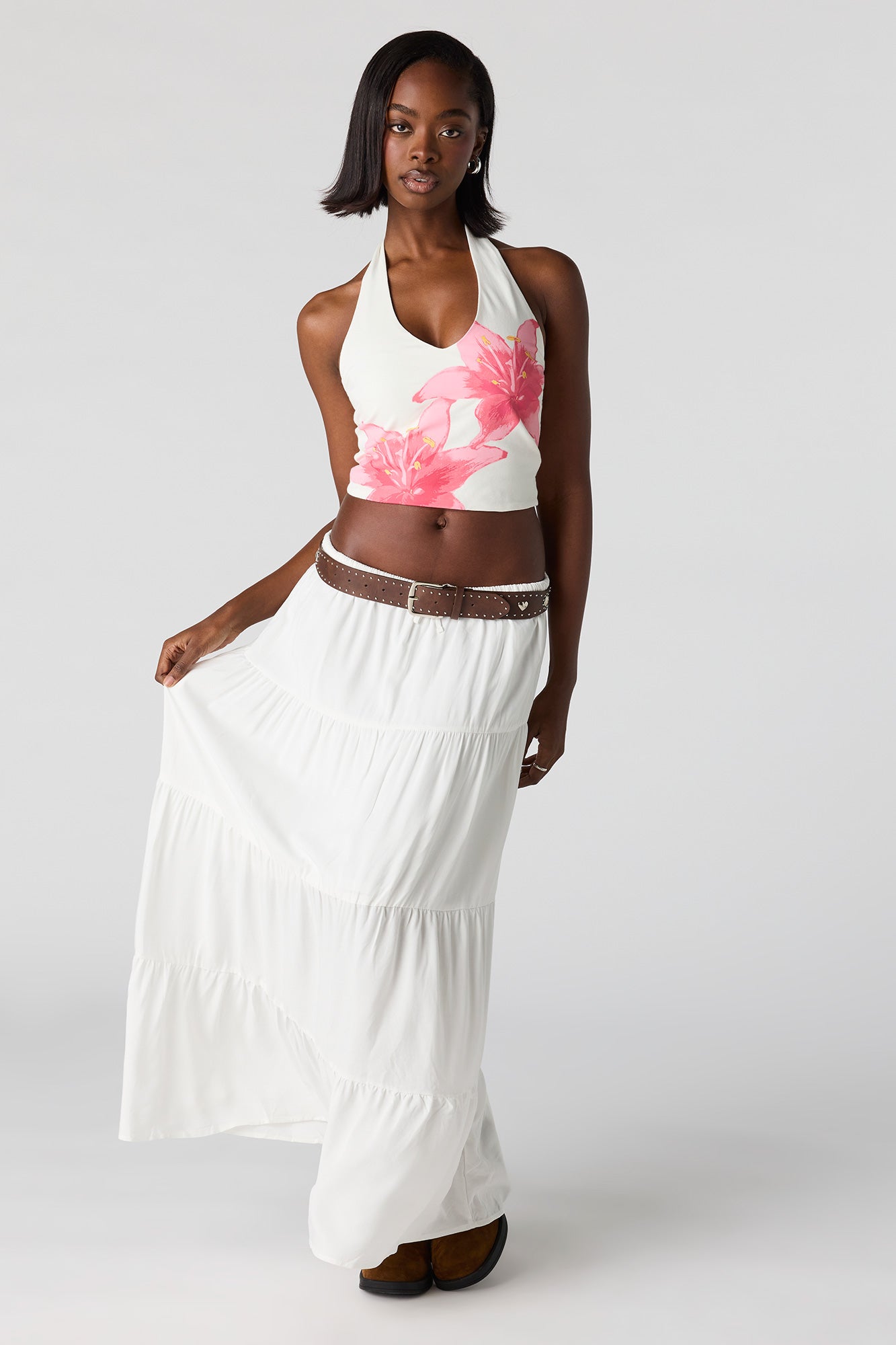 Graphic Halter Top