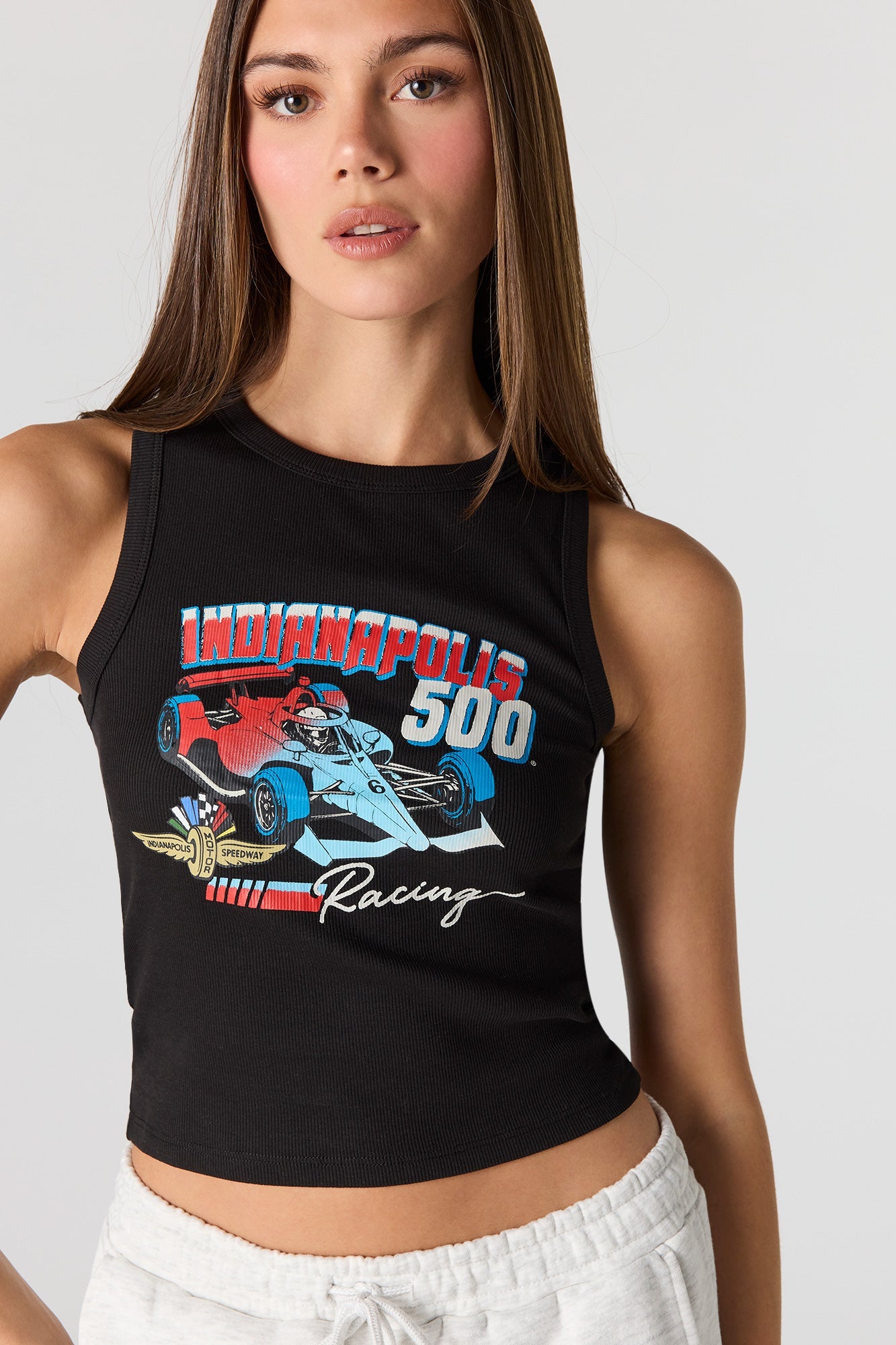 Racing Graphic Ribbed Tank