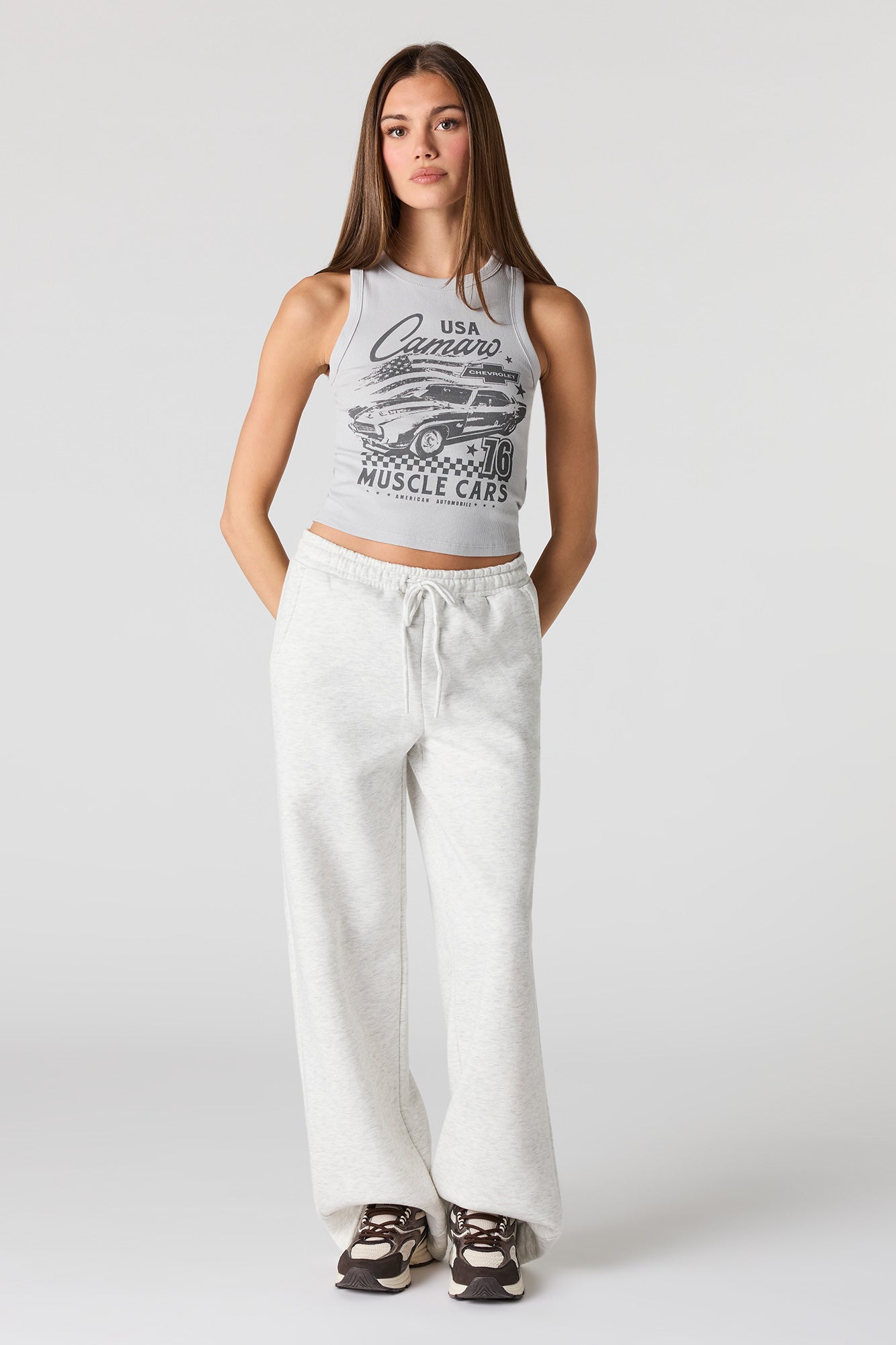 Racing Graphic Ribbed Tank