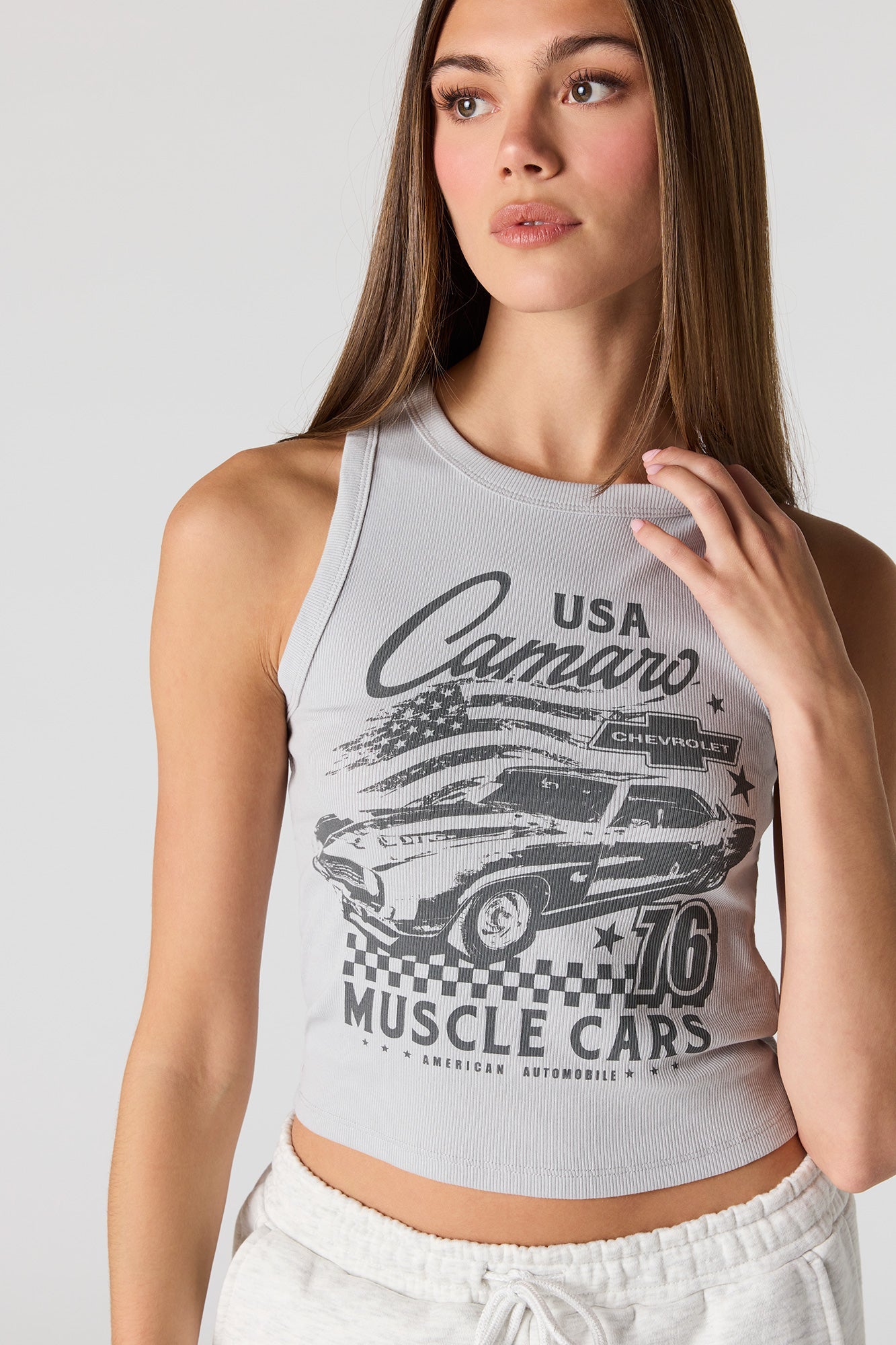 Racing Graphic Ribbed Tank