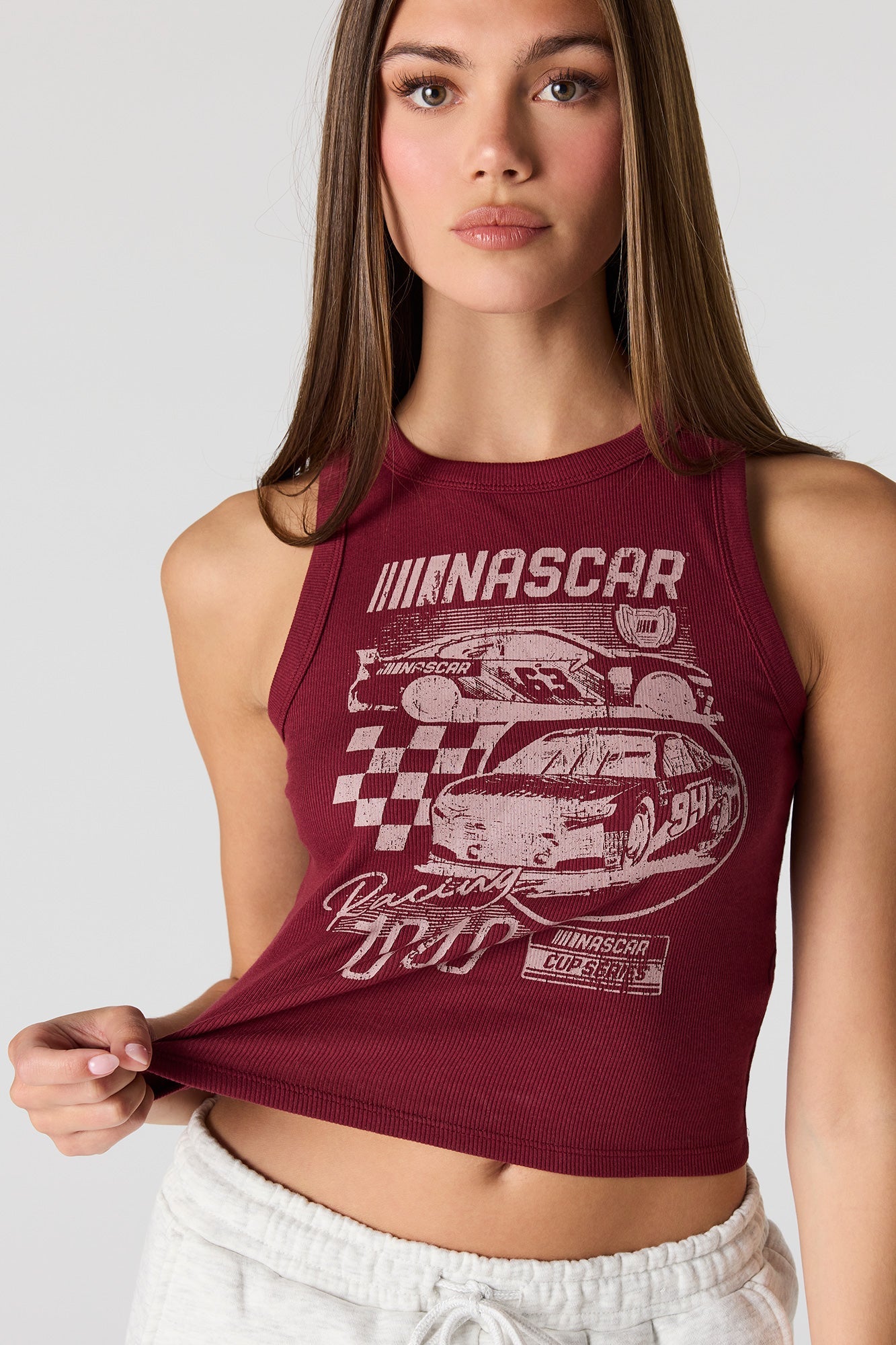 Racing Graphic Ribbed Tank