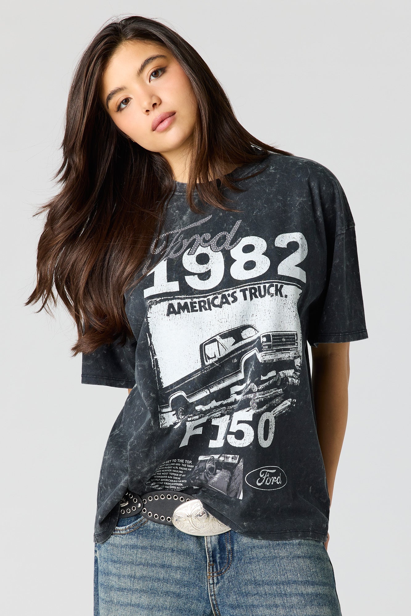 Ford Rhinestone Graphic T-Shirt