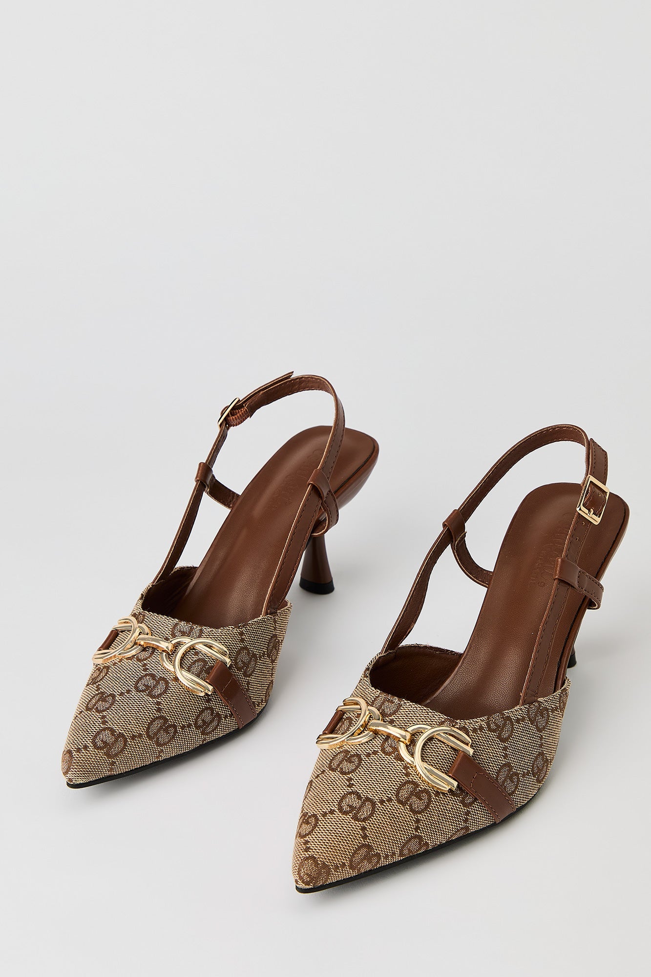Status Print Pointy Kitten Heel
