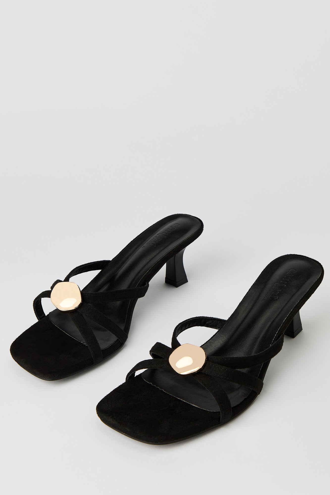 Metal Detail Strappy Kitten Heel