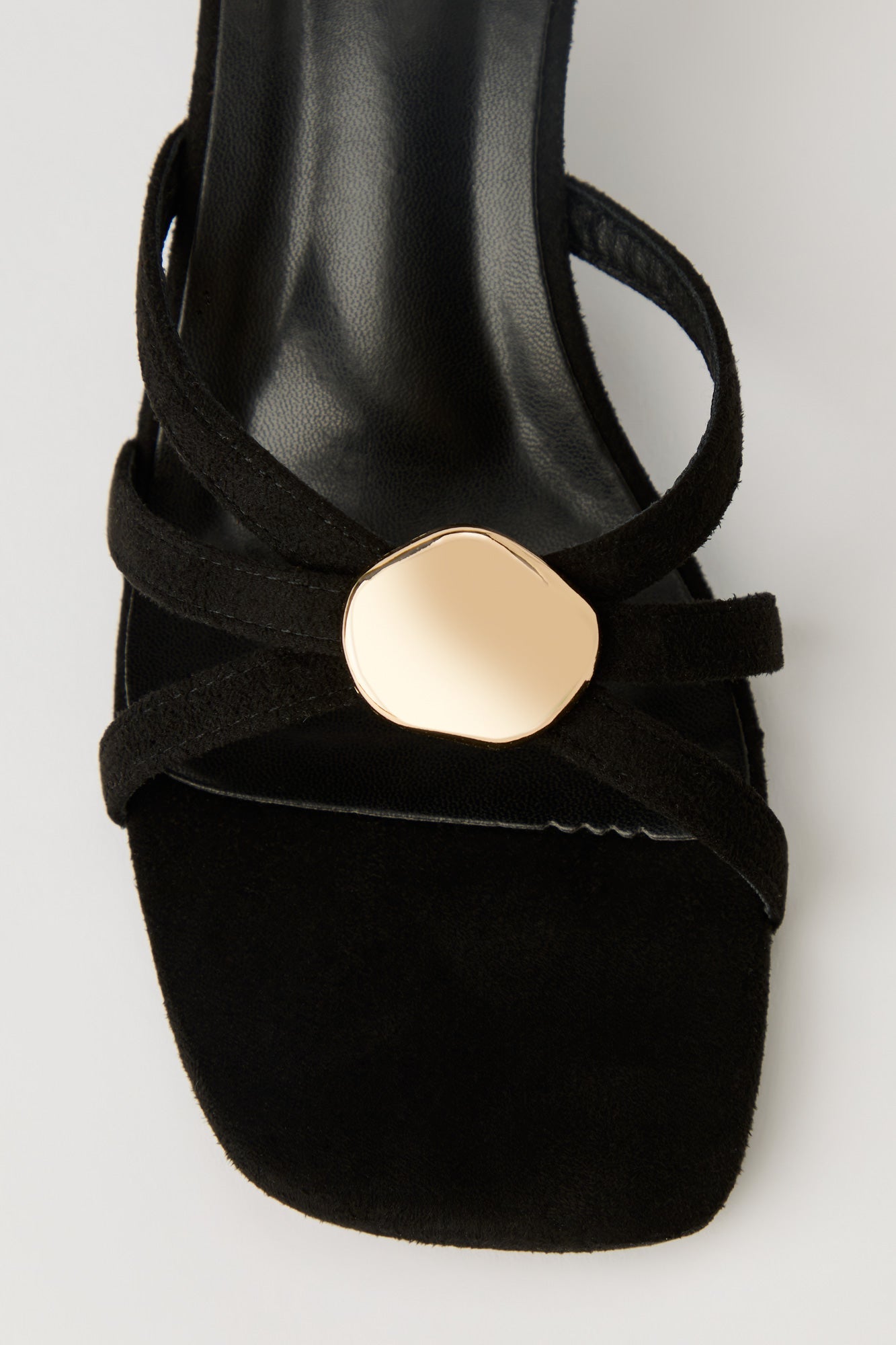 Metal Detail Strappy Kitten Heel