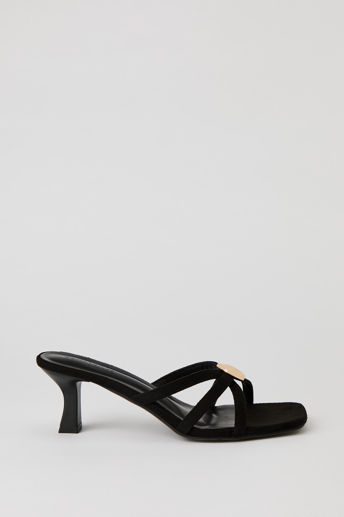 Metal Detail Strappy Kitten Heel