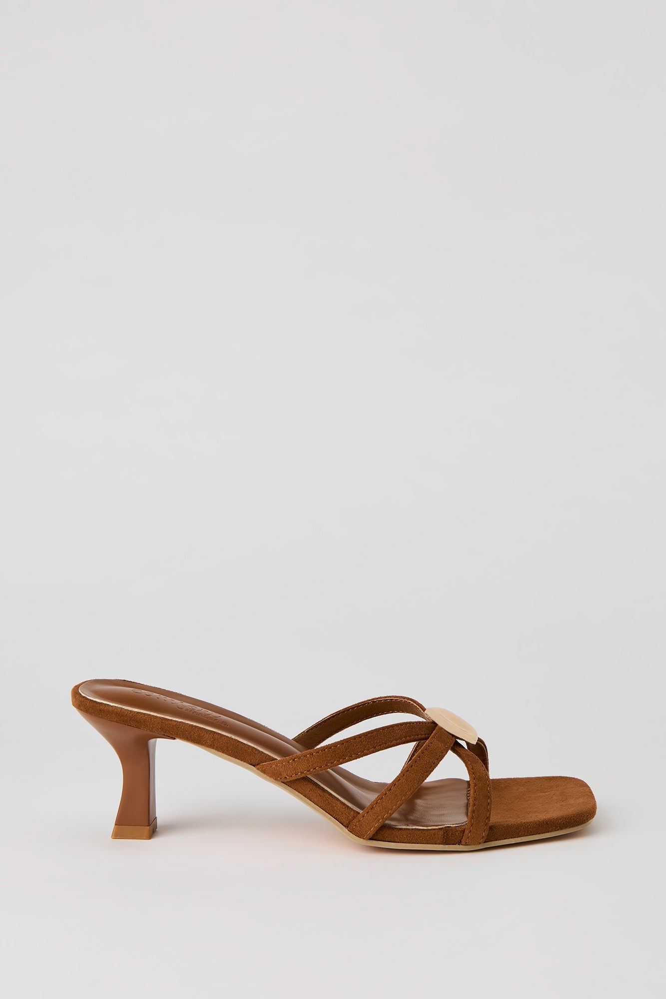 Metal Detail Strappy Kitten Heel