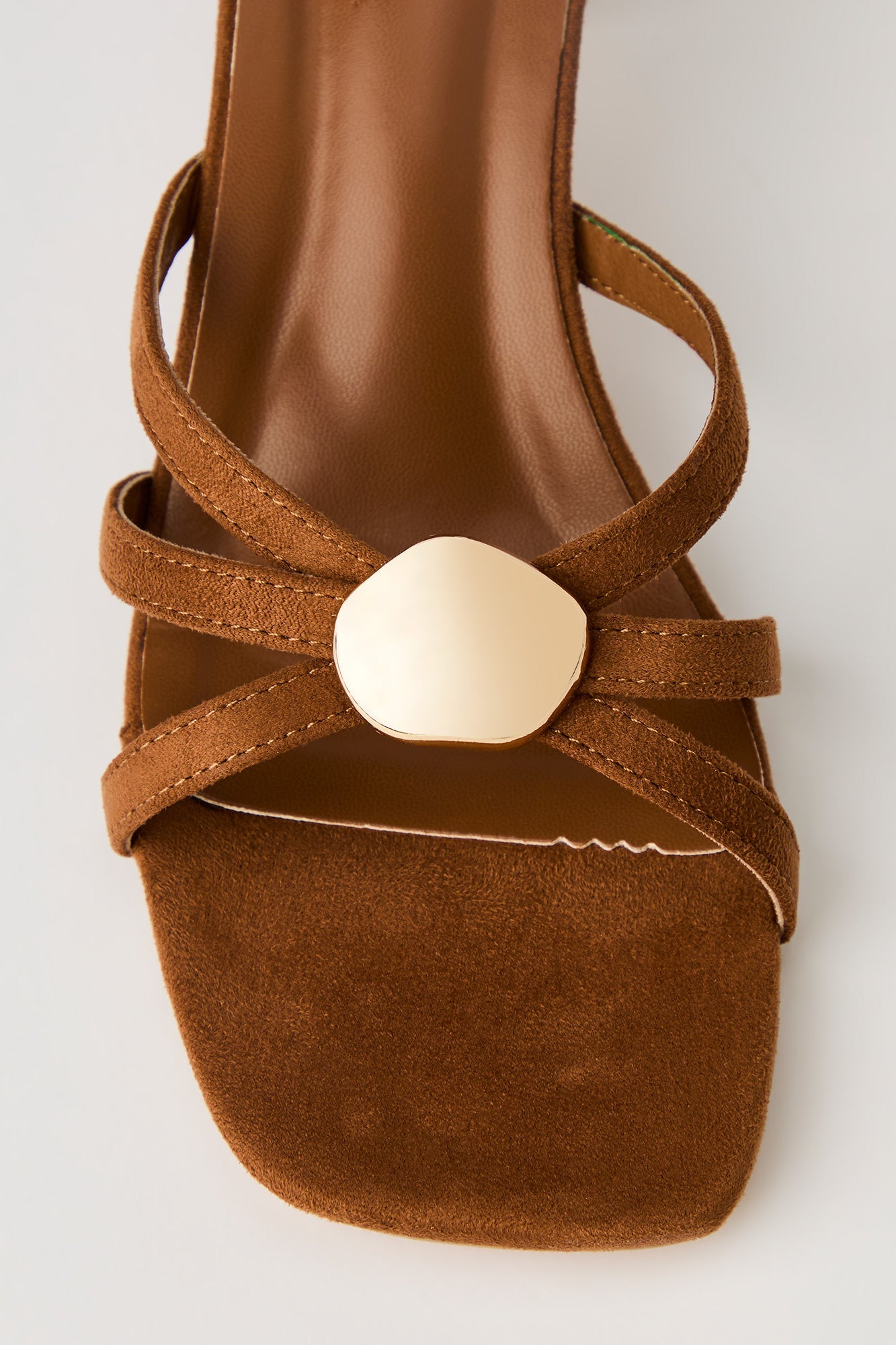 Metal Detail Strappy Kitten Heel