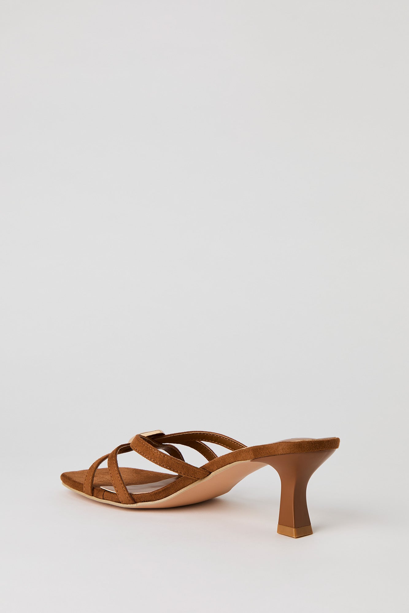 Metal Detail Strappy Kitten Heel