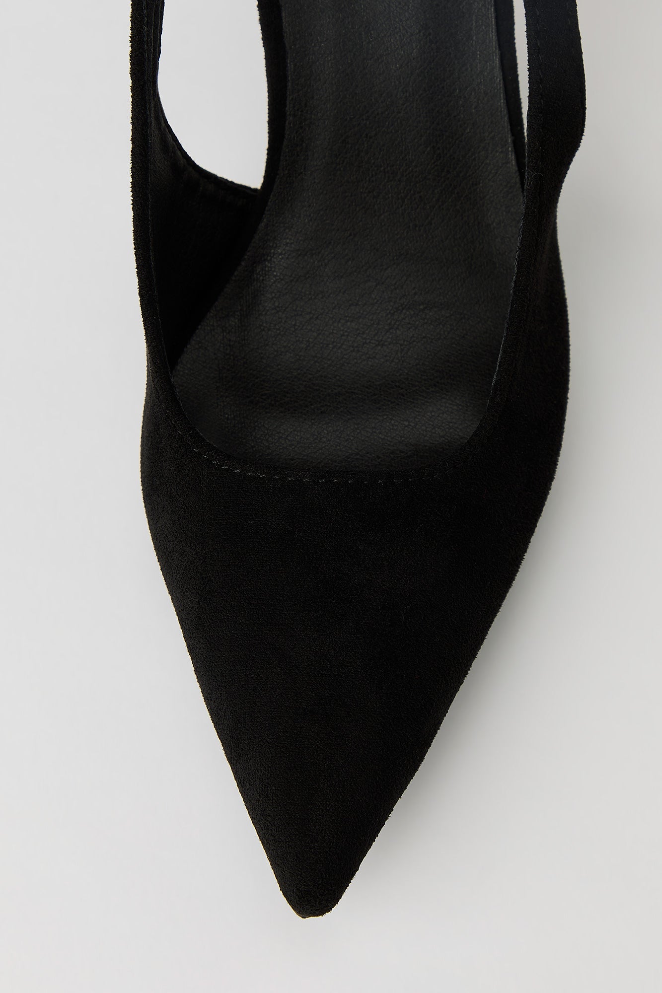 Faux Suede Slingback Kitten Heel