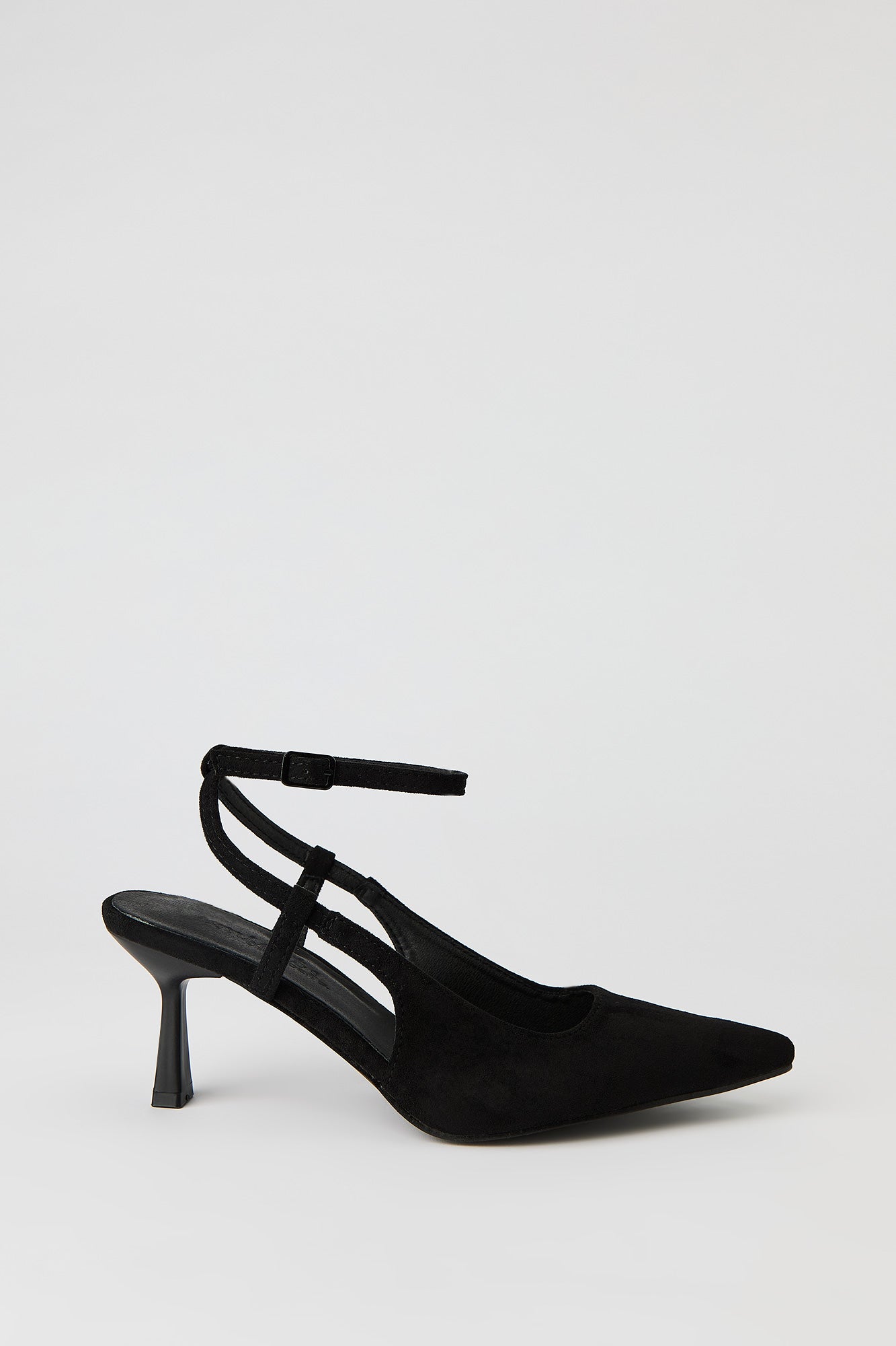 Faux Suede Slingback Kitten Heel