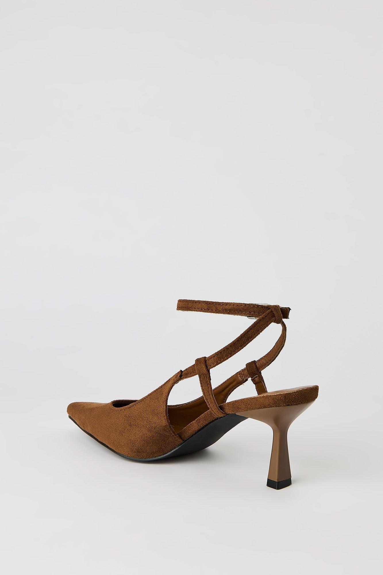 Faux Suede Slingback Kitten Heel