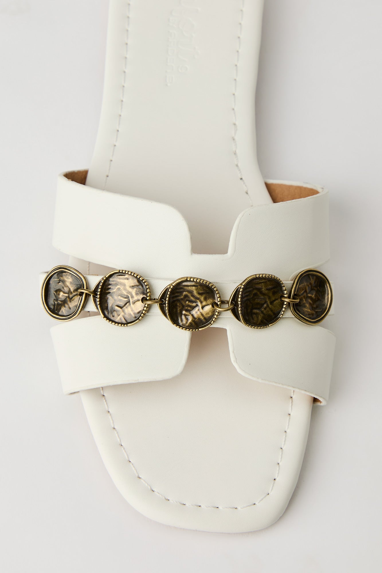 Metal Coin H Band Sandal