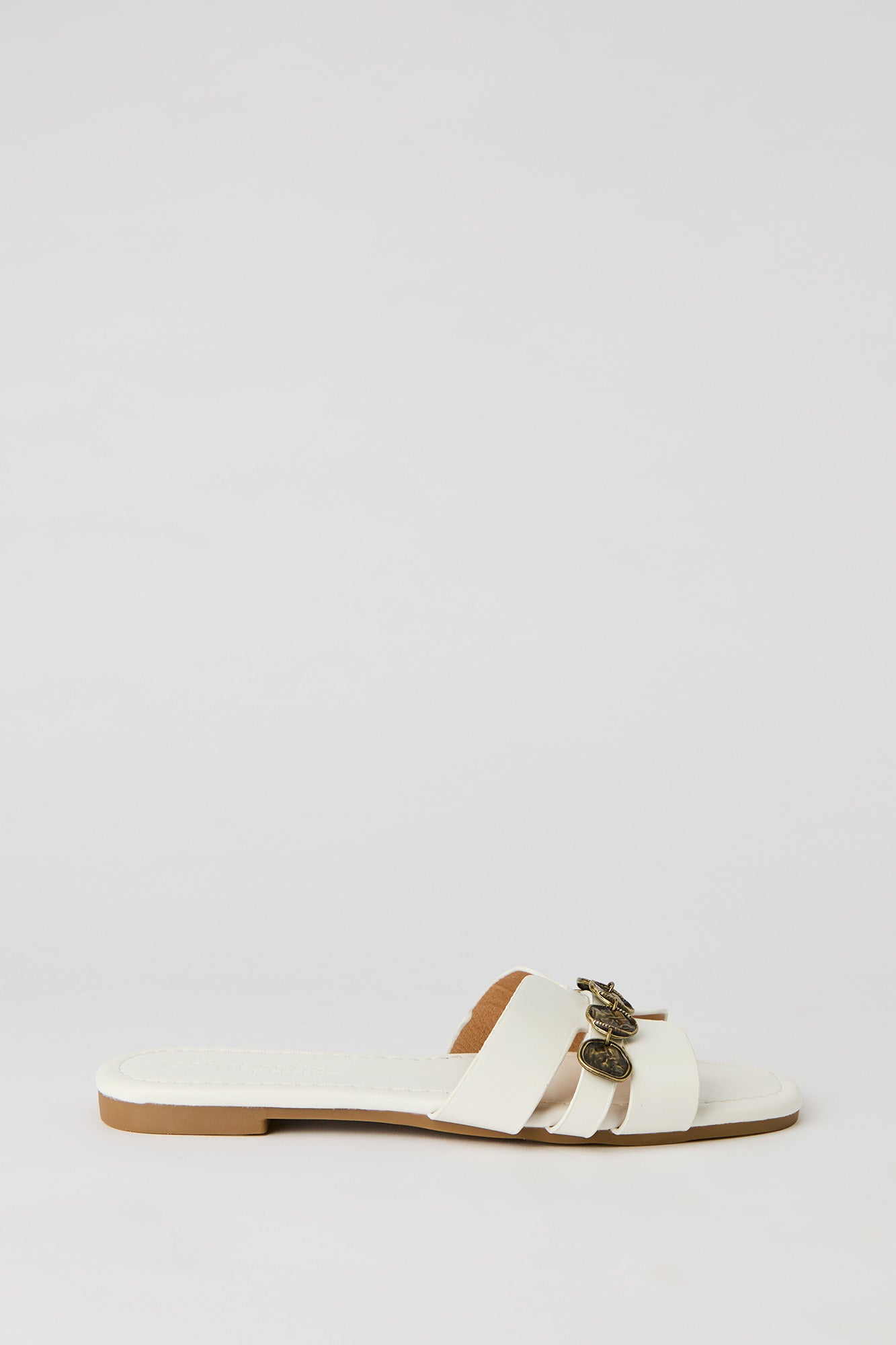 Metal Coin H Band Sandal