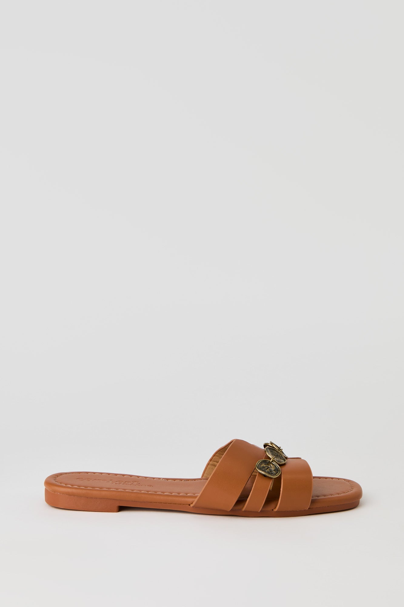 Metal Coin H Band Sandal
