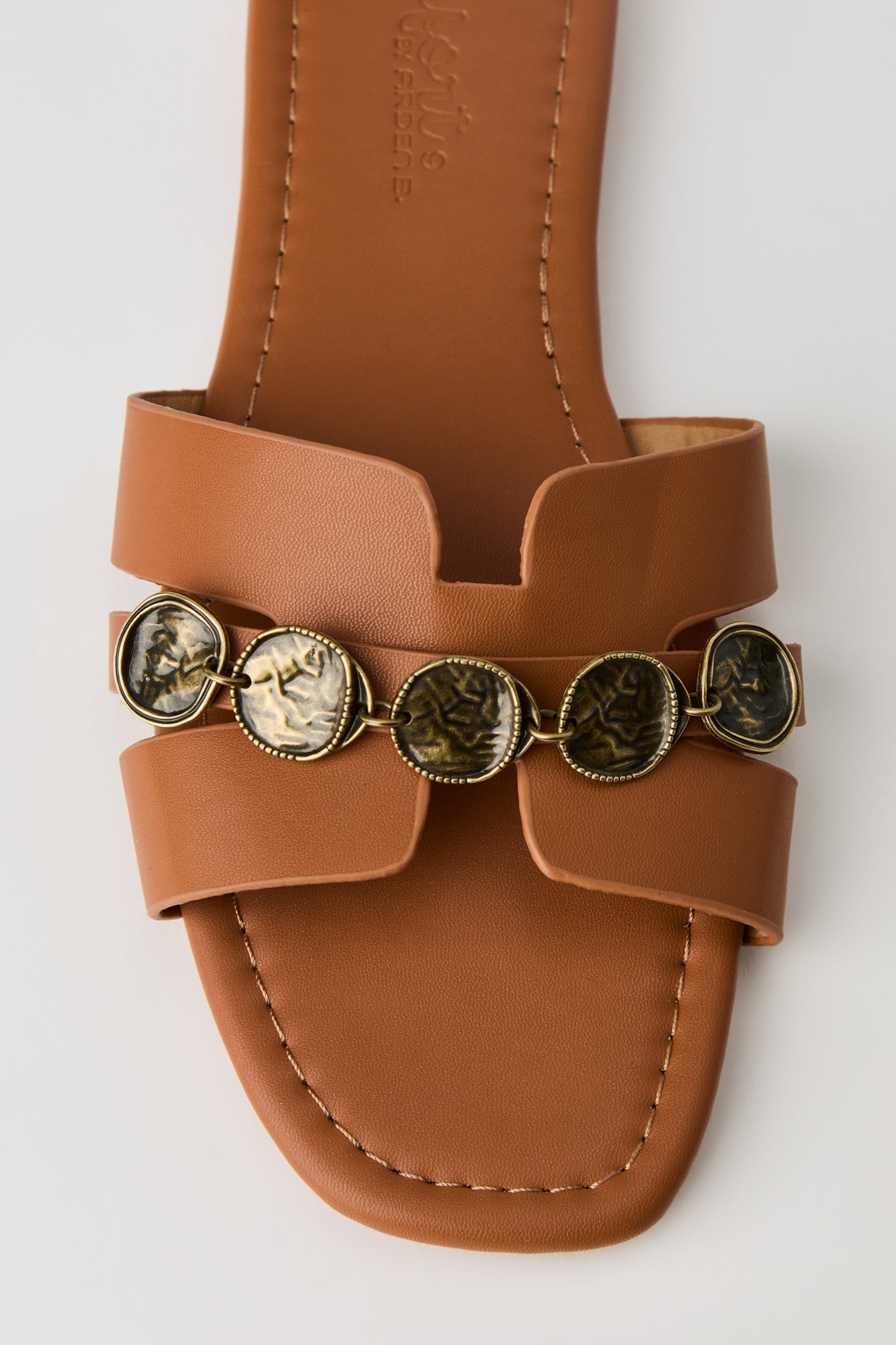 Metal Coin H Band Sandal