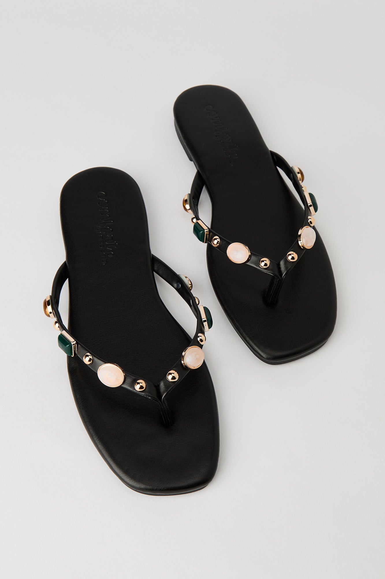 Stone Bead Thong Sandal