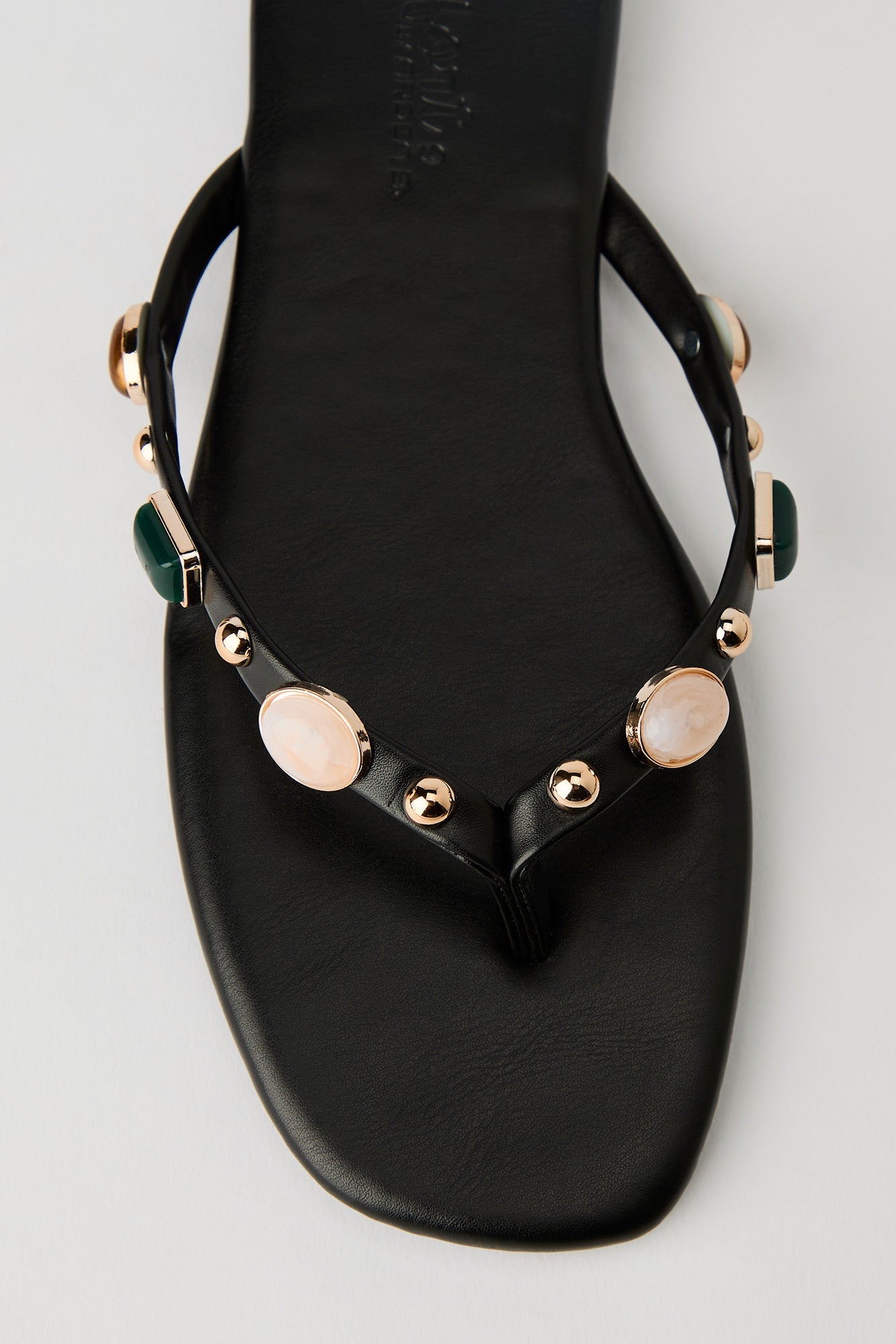 Stone Bead Thong Sandal