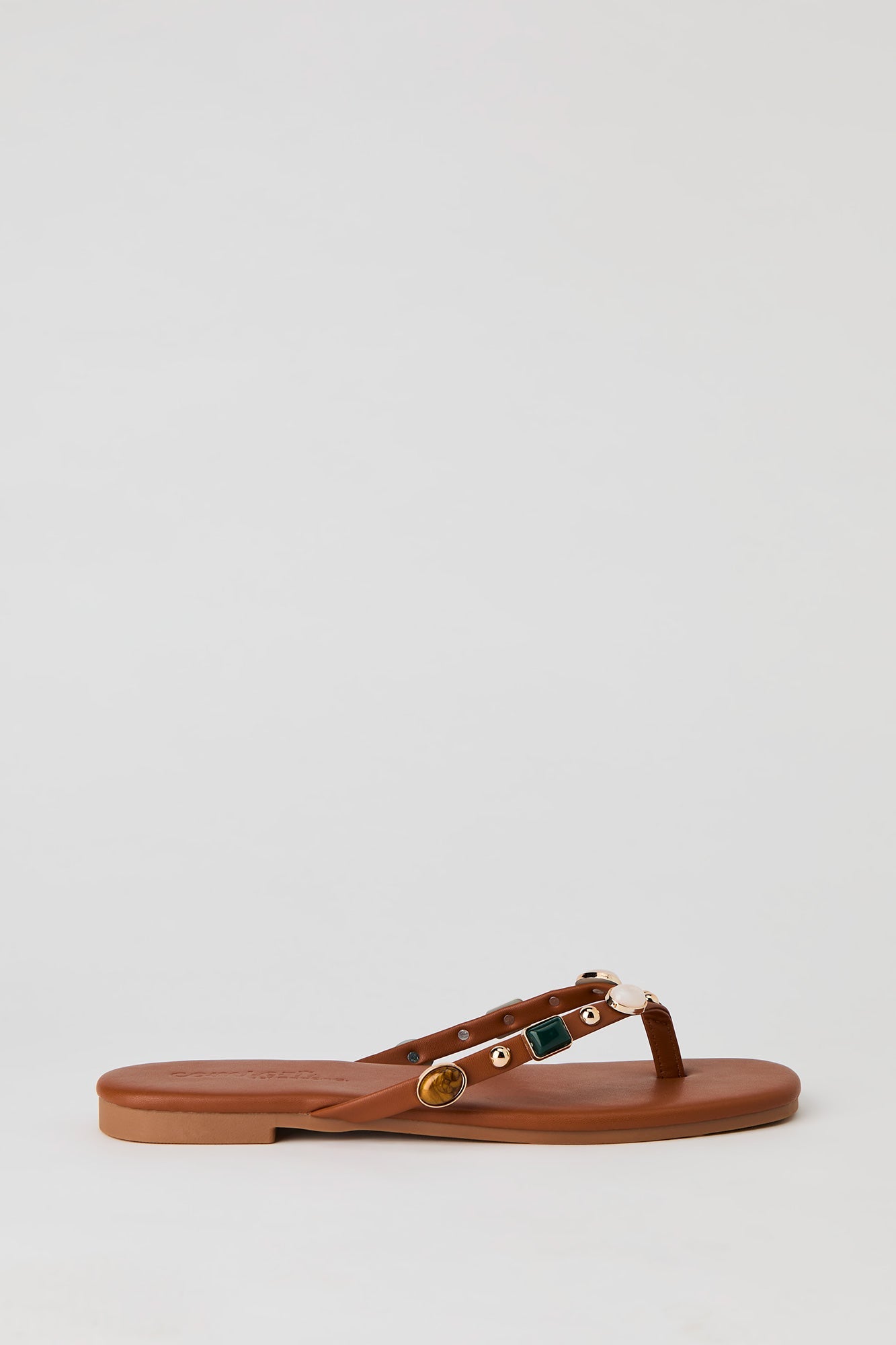 Stone Bead Thong Sandal