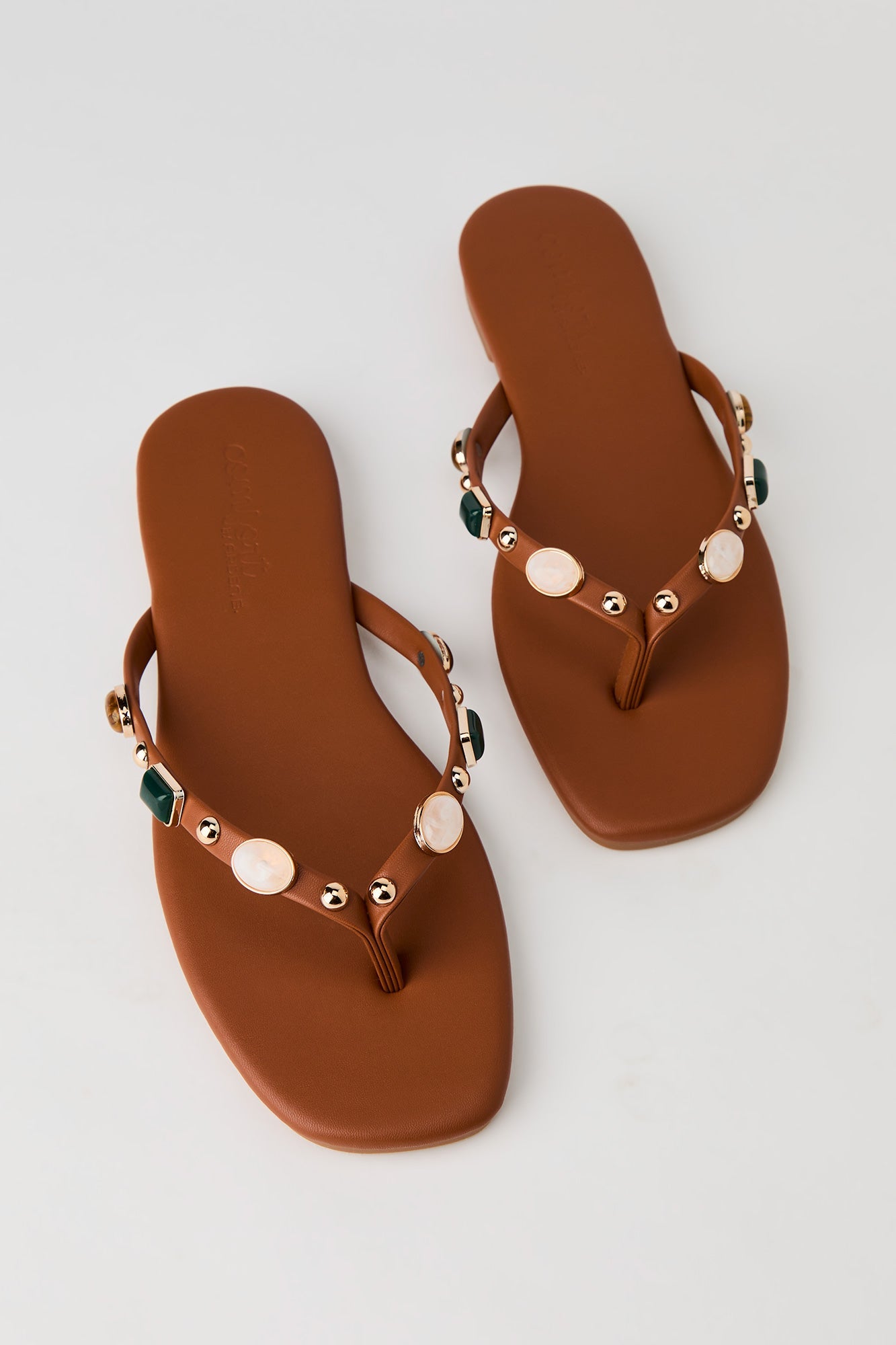 Stone Bead Thong Sandal