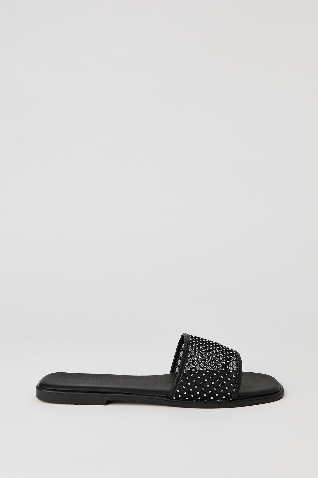 Rhinestone Mesh Band Sandal