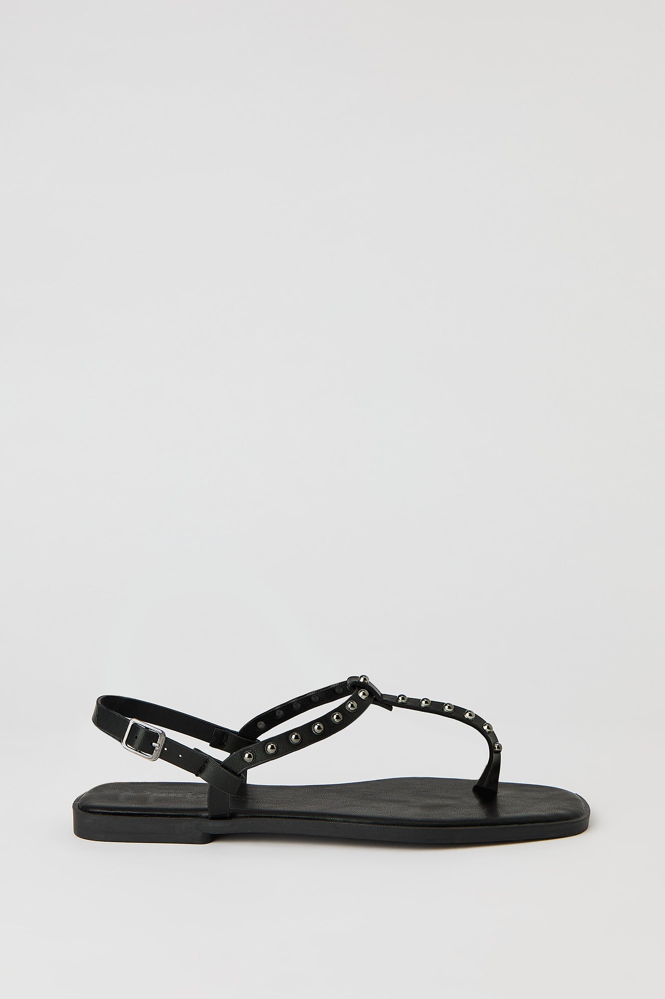 Faux Leather Studded Strap Sandal