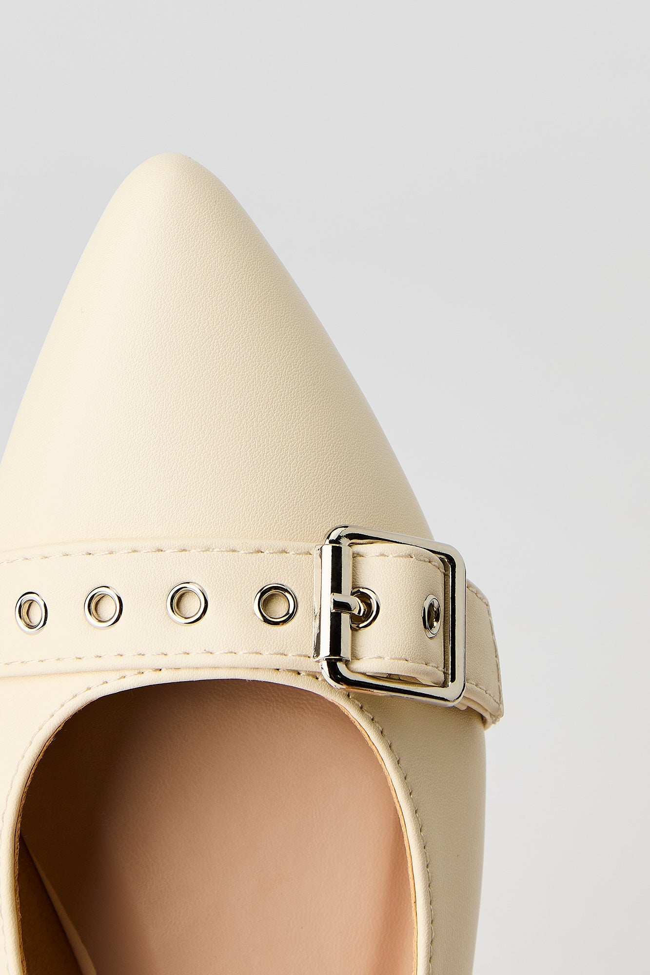 Faux Leather Mid Heel Sandal