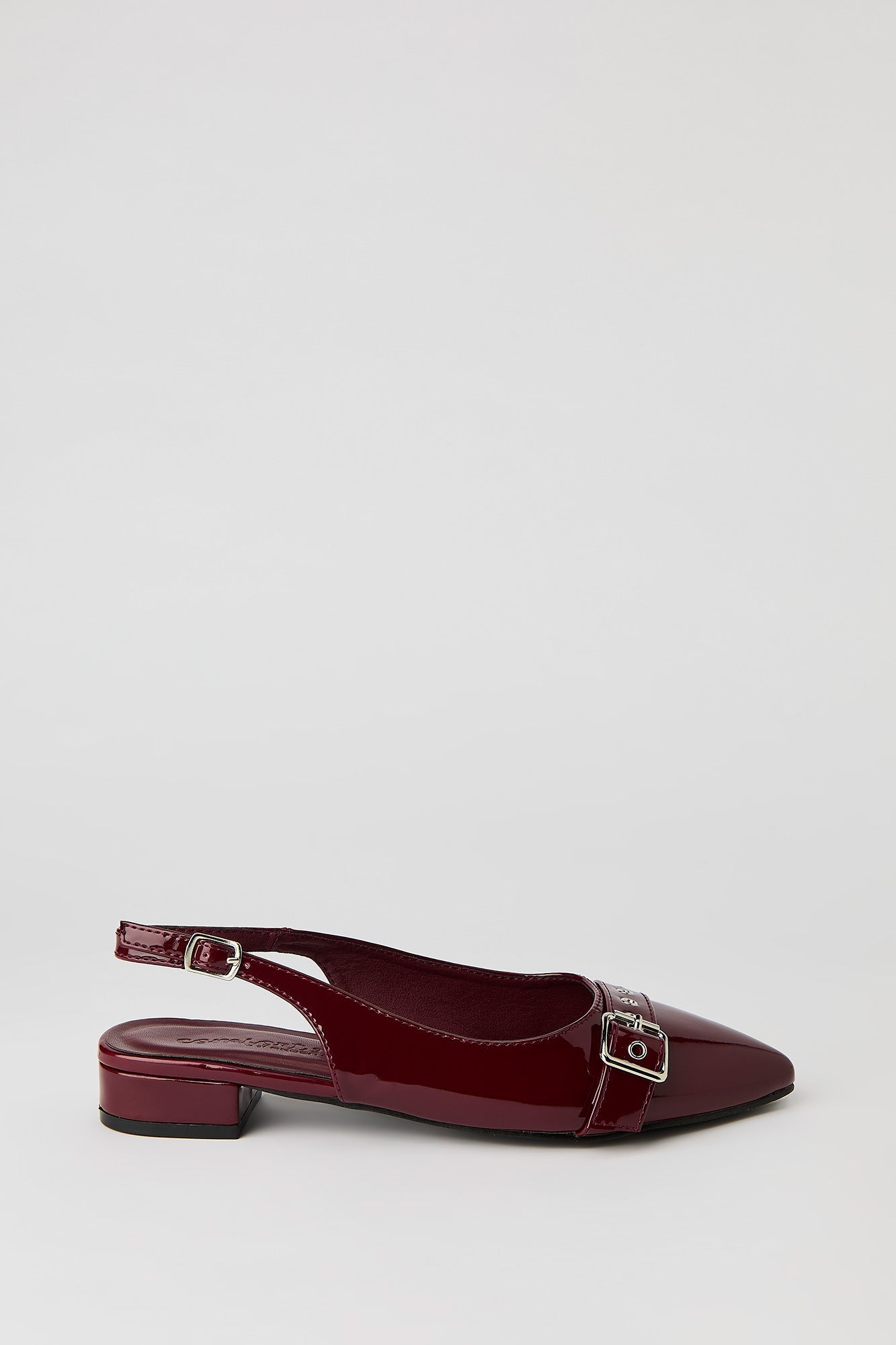 Faux Leather Mid Heel Sandal
