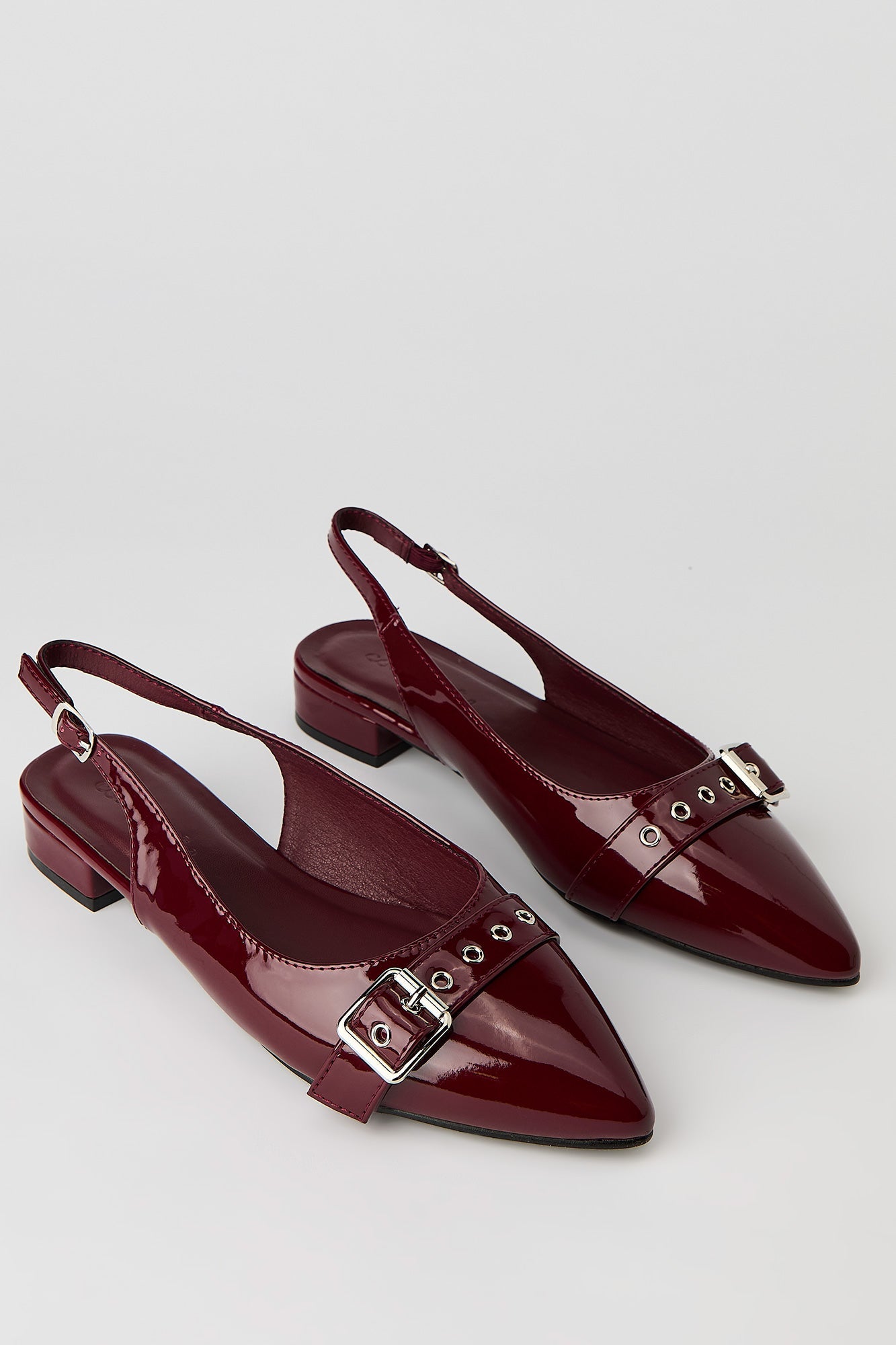 Faux Leather Mid Heel Sandal