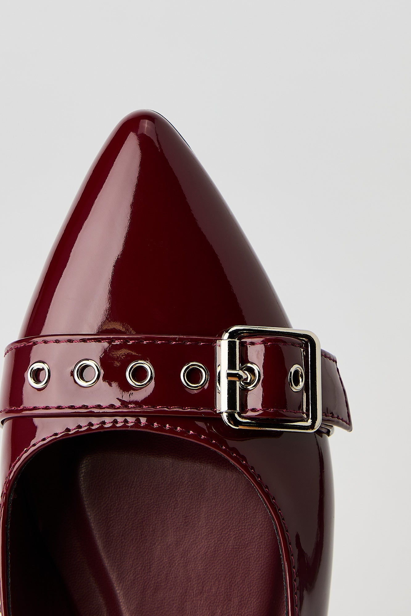 Faux Leather Mid Heel Sandal