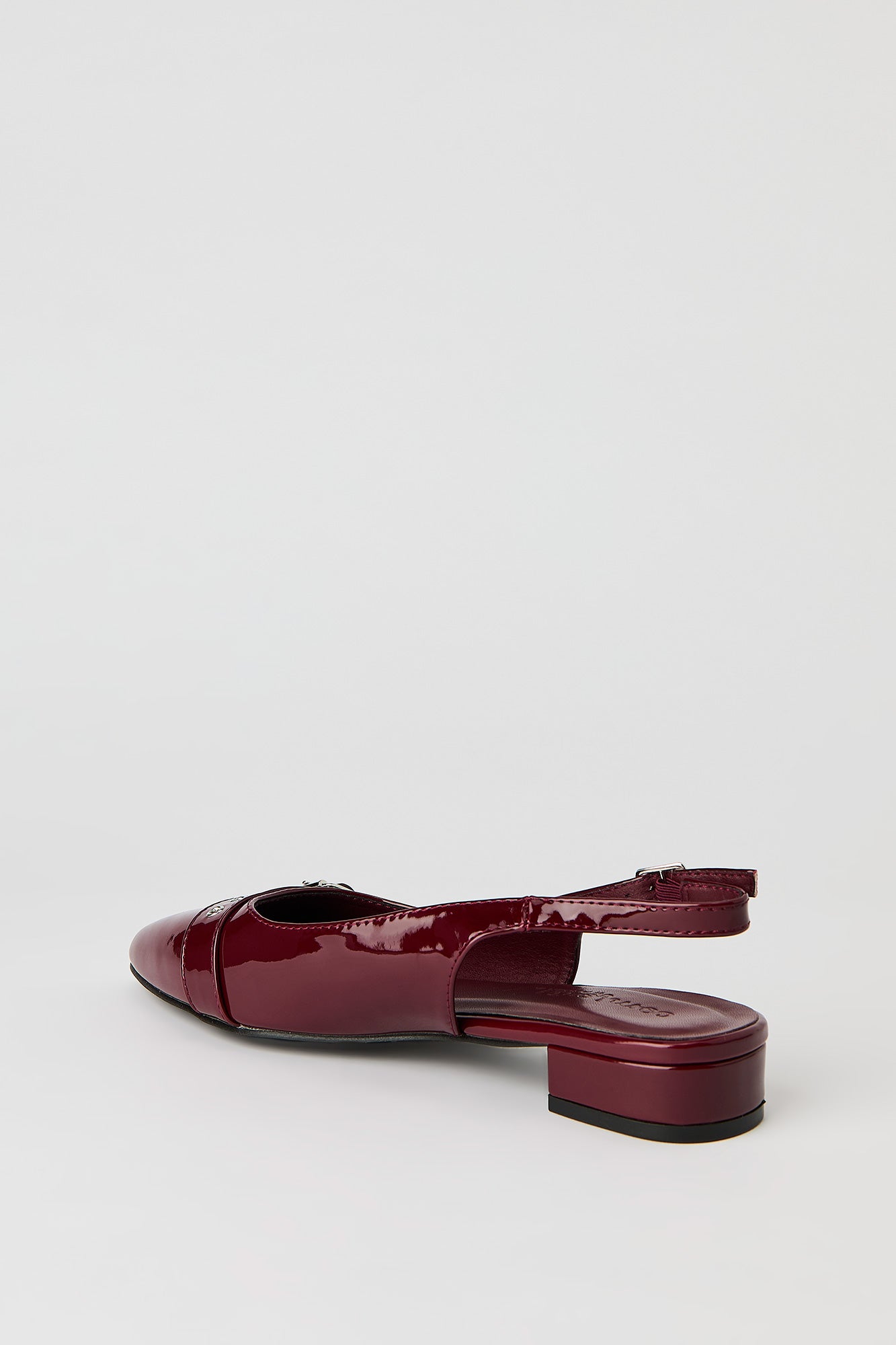 Faux Leather Mid Heel Sandal