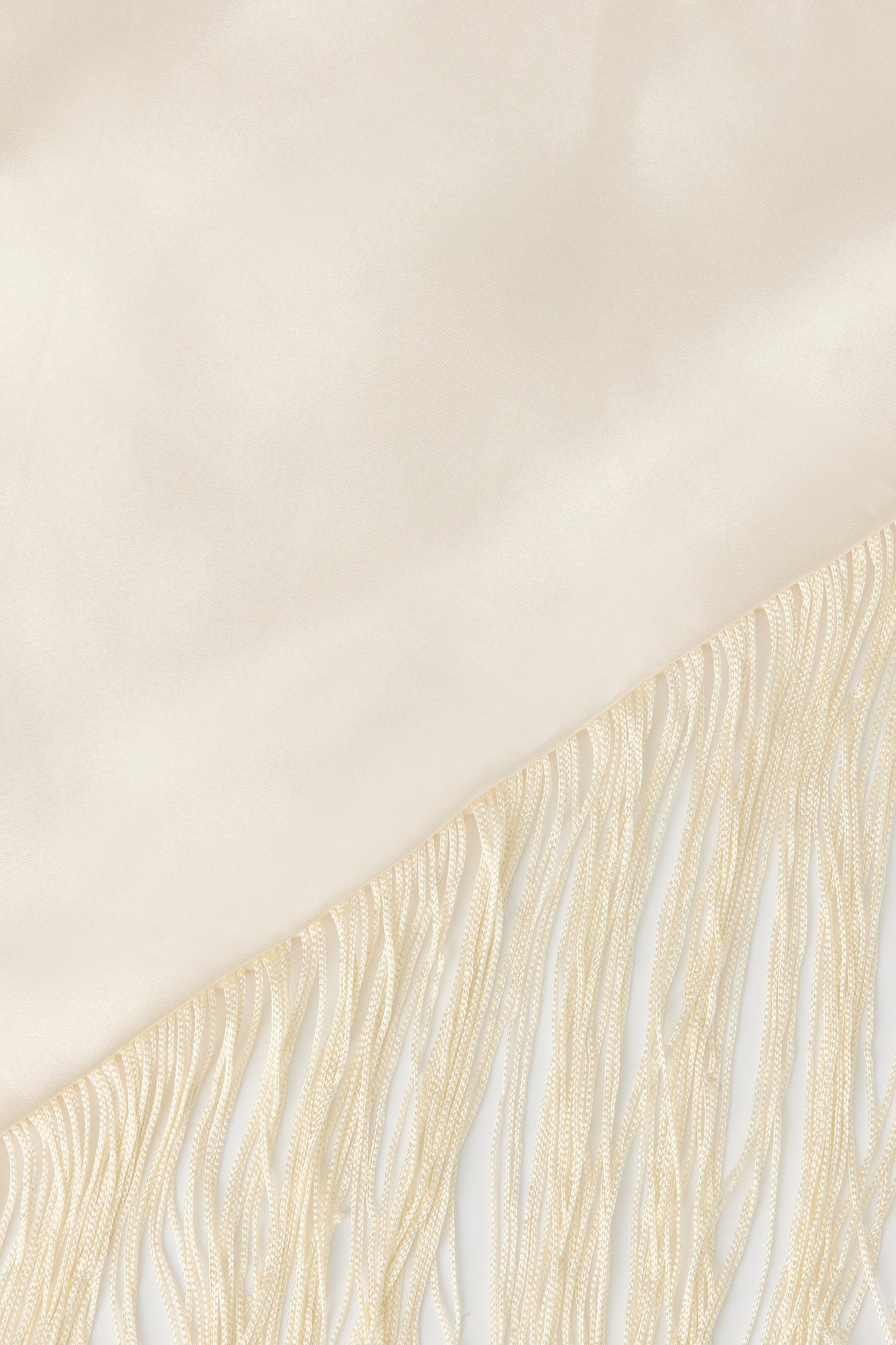 Satin Triangle Fringe Scarf