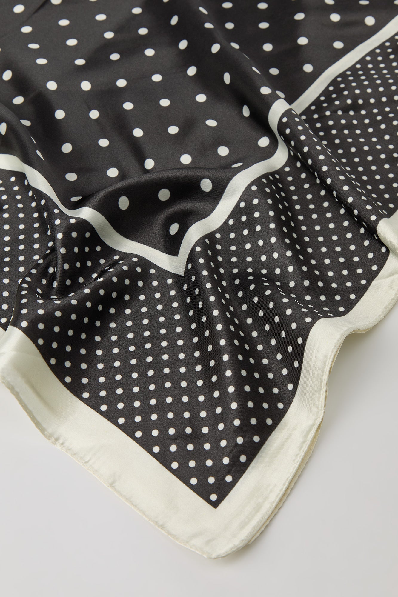 Polka Dot Satin Scarf