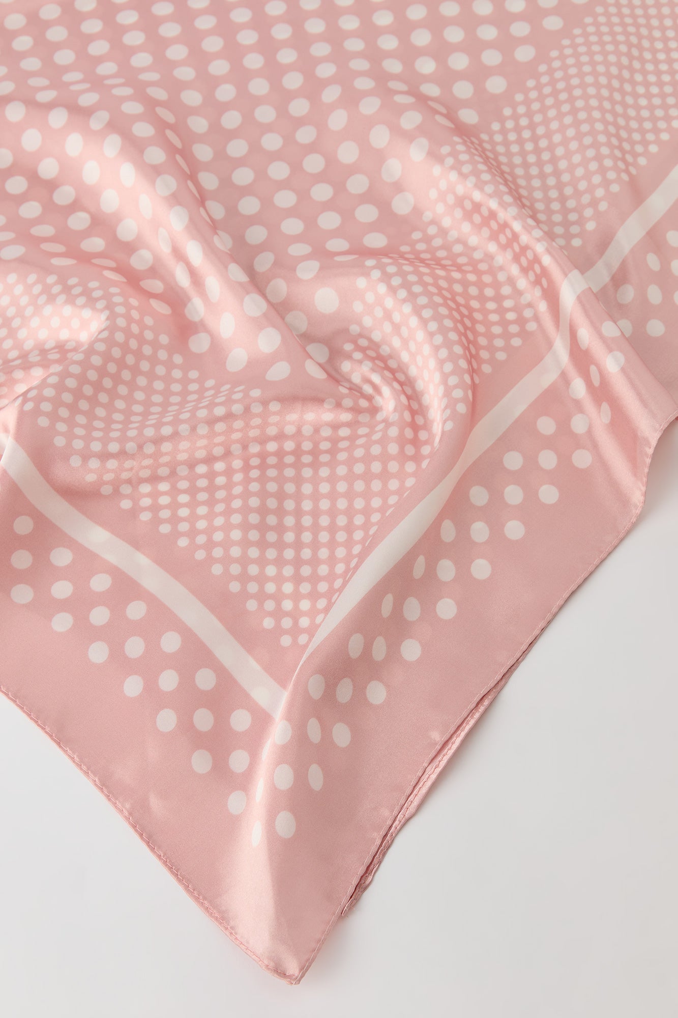 Polka Dot Satin Scarf
