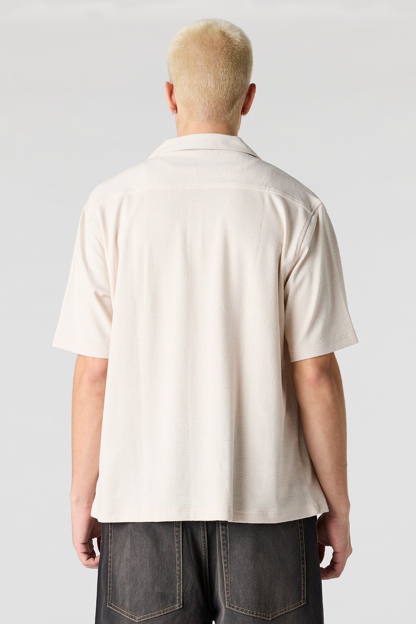 Textured Button-Up Top