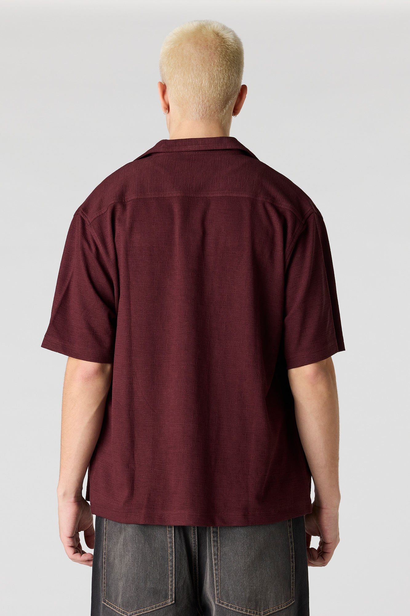 Textured Button-Up Top