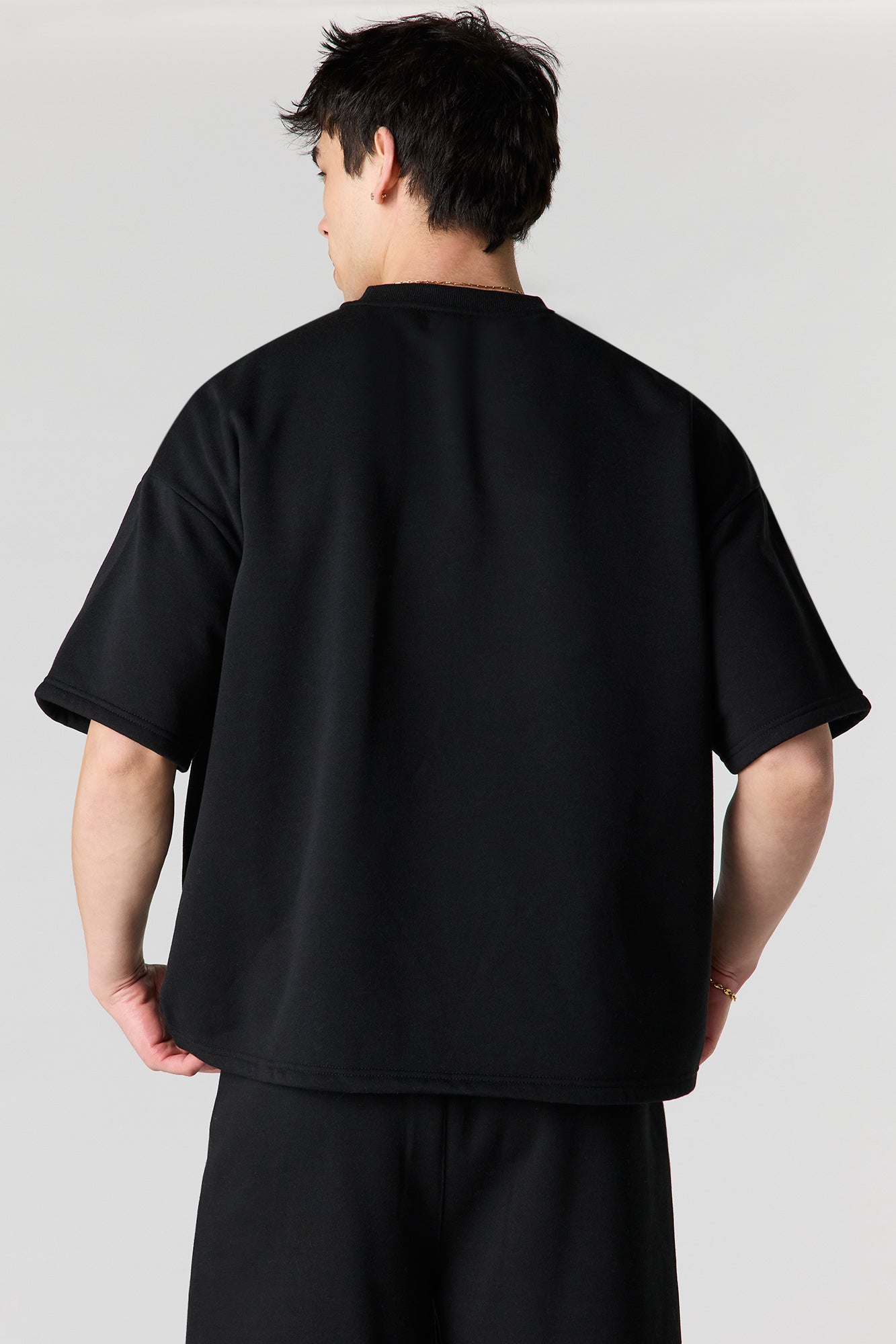 Number Graphic Boxy Fleece T-Shirt