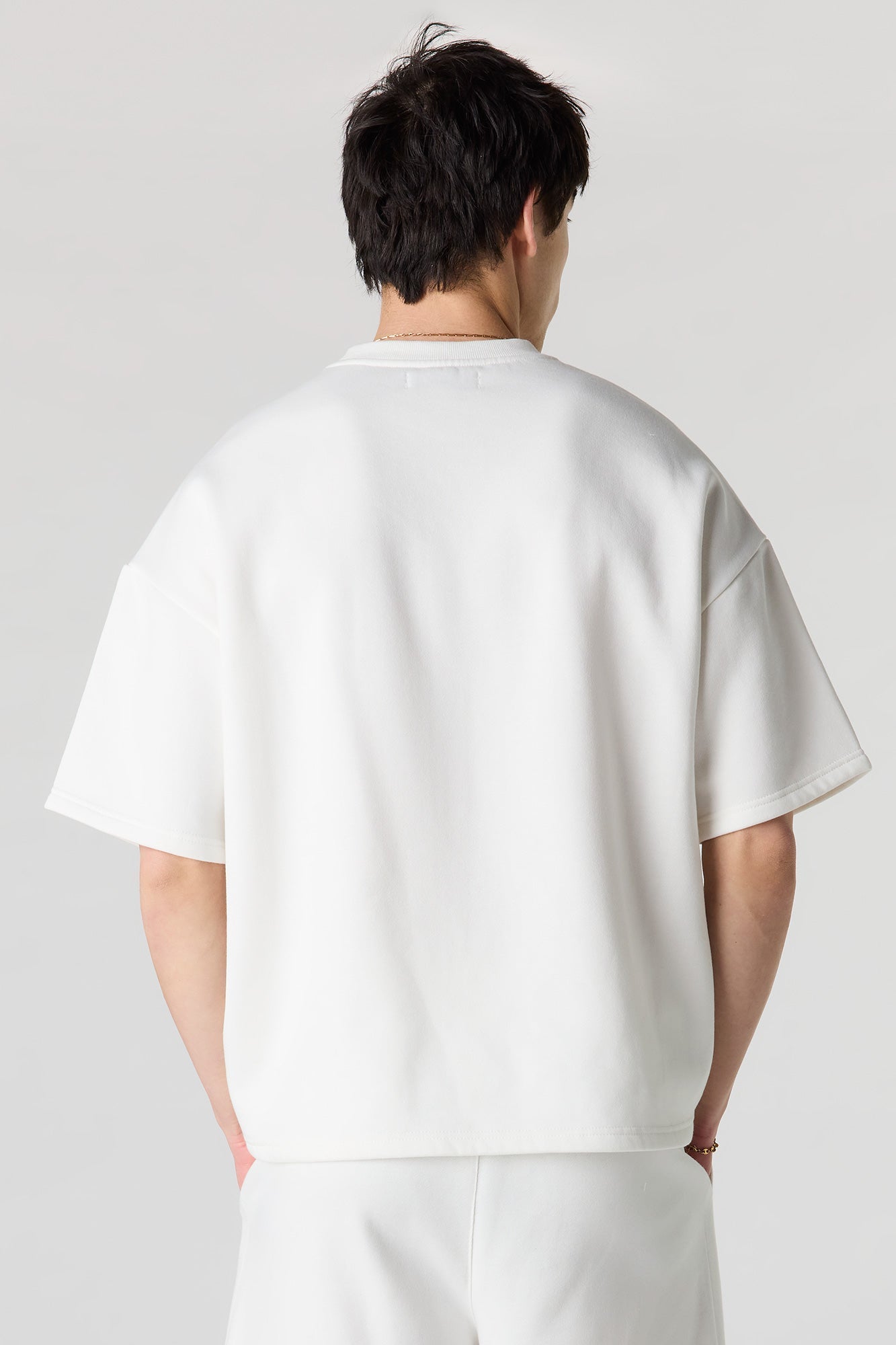 Number Graphic Boxy Fleece T-Shirt