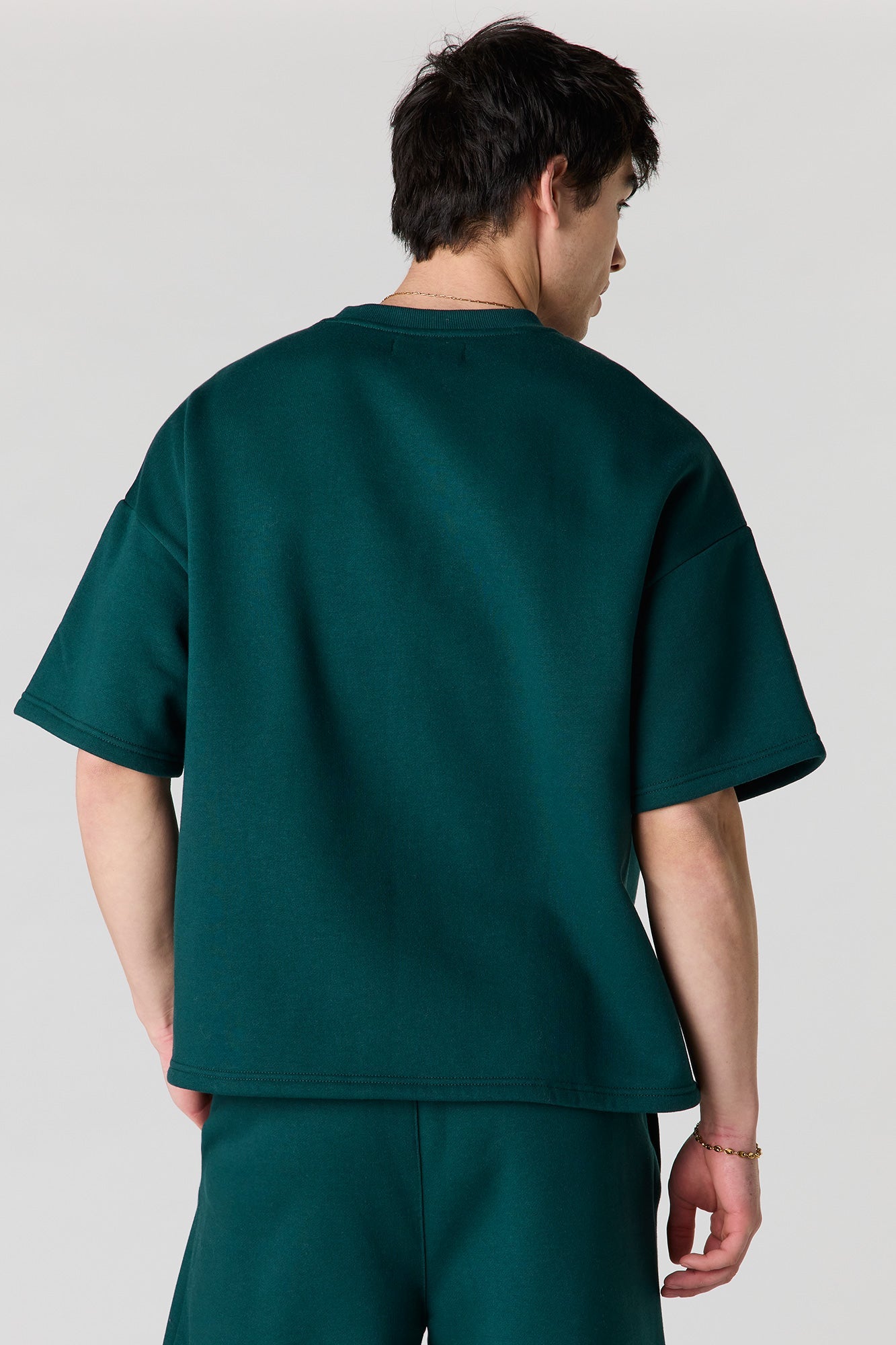 Number Graphic Boxy Fleece T-Shirt